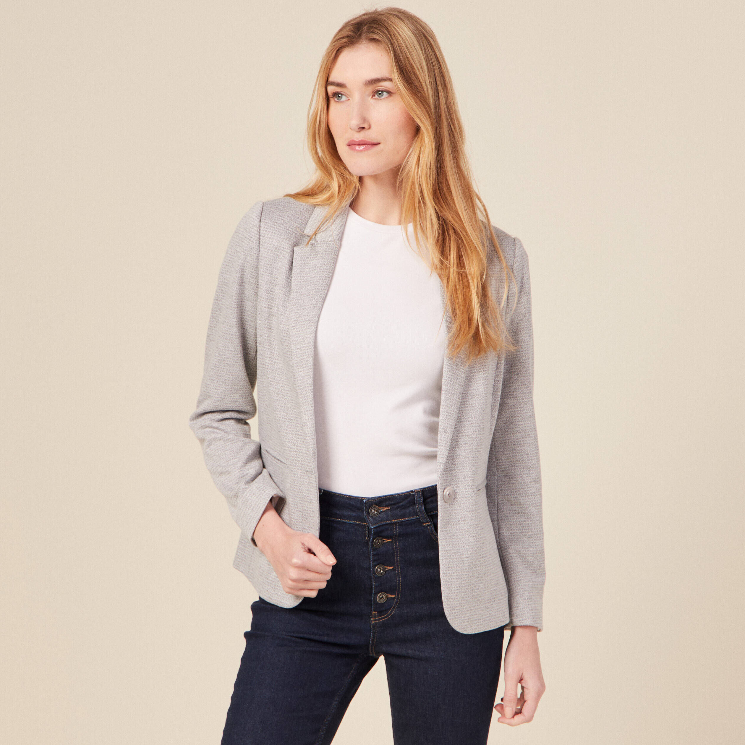 Veste best sale femme grise