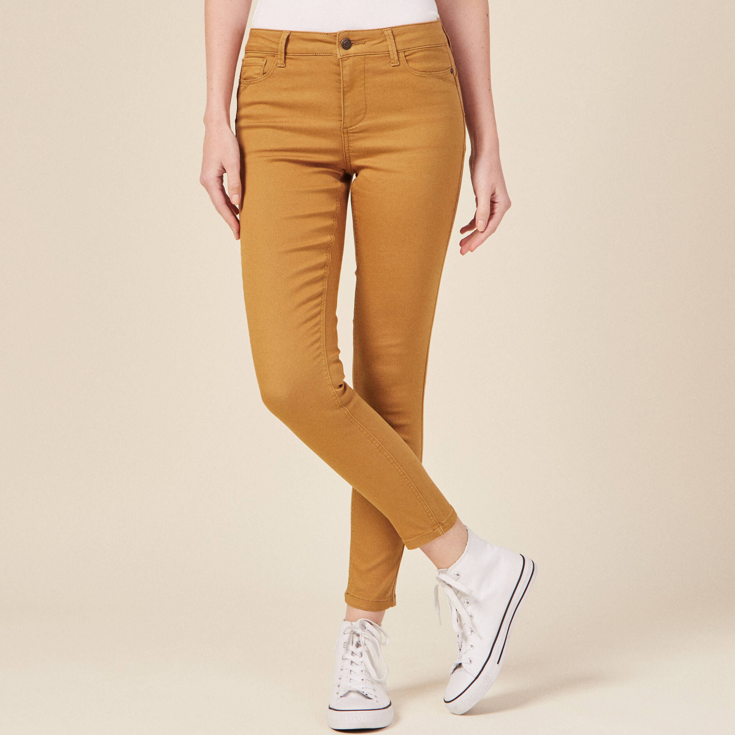 Pantalon slim hotsell femme beige