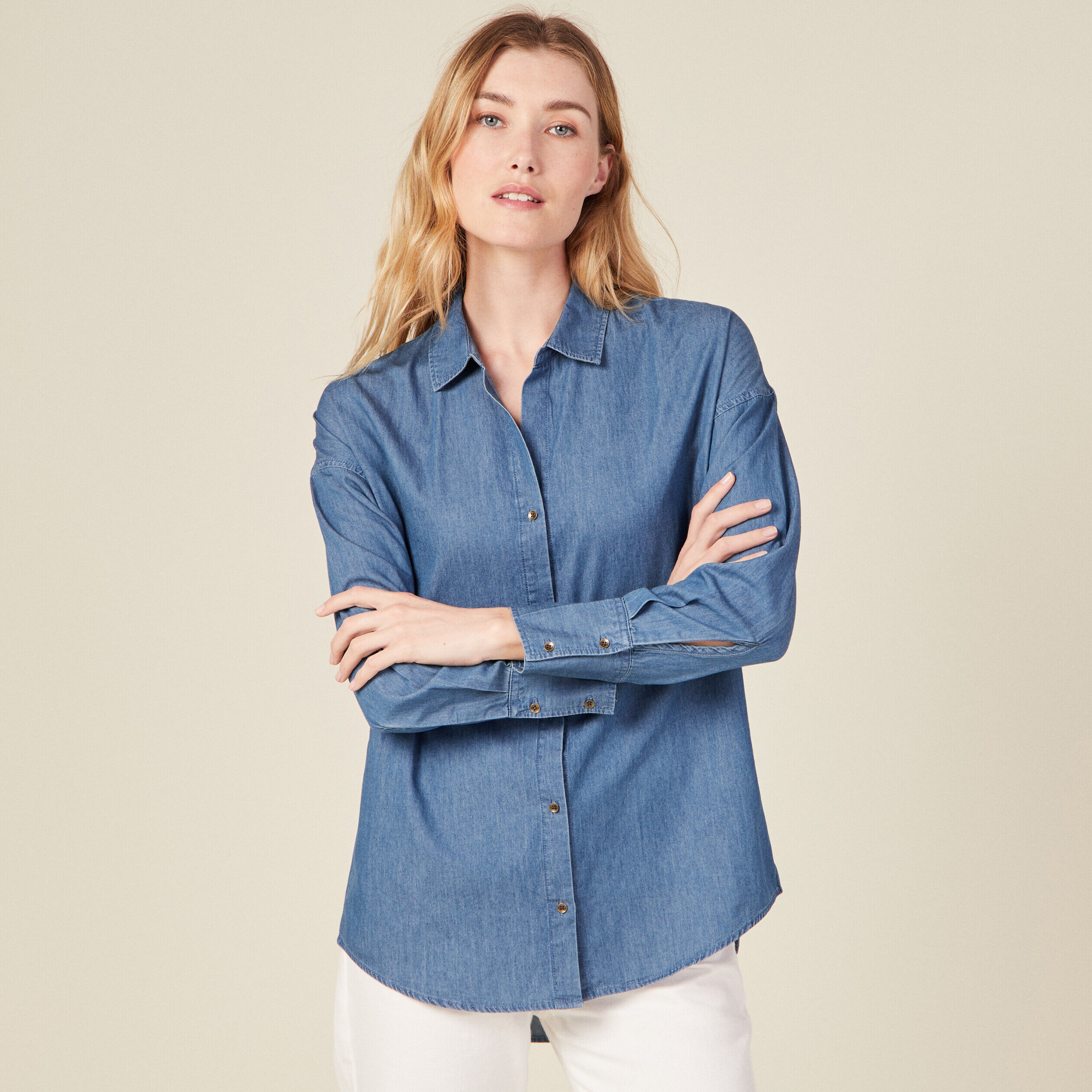 Chemise en jean online femme cintrée