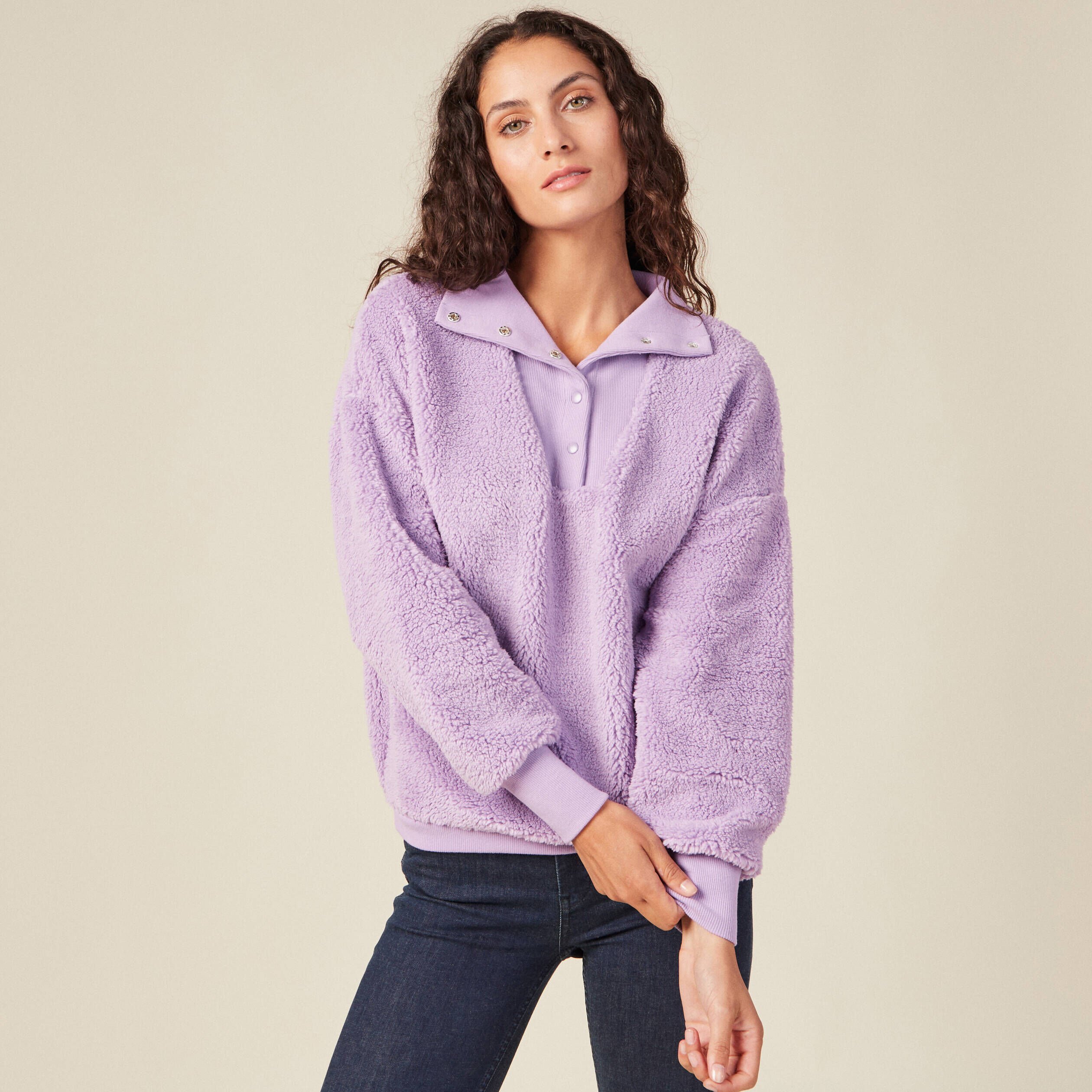 Sweat 2025 mauve femme