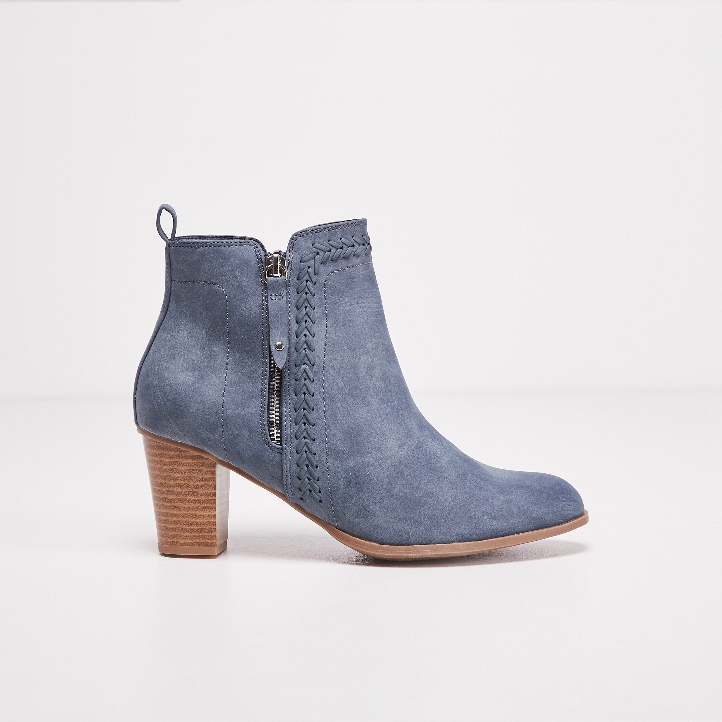 bottines femme plissées