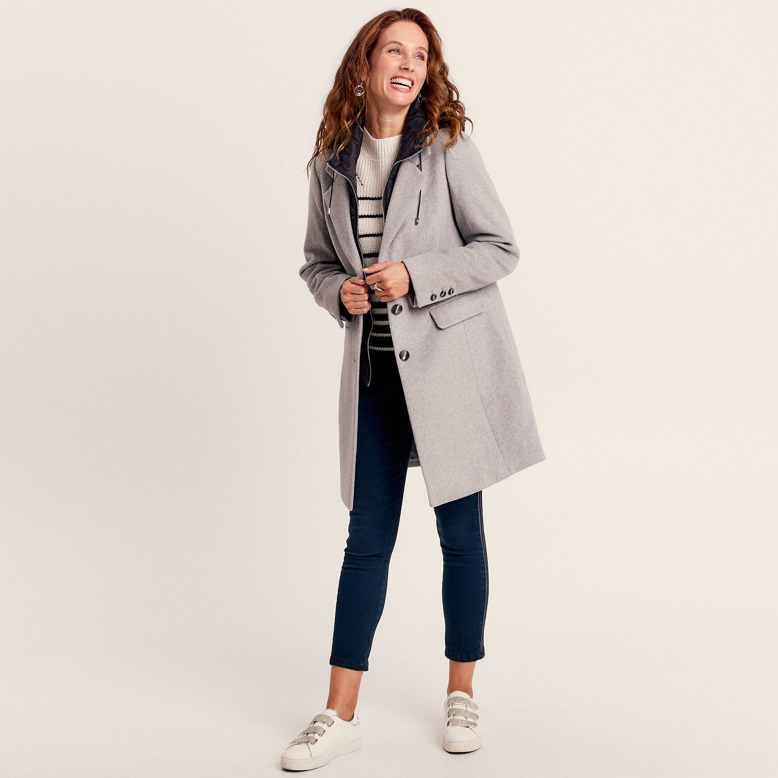 Manteau Gris Femme Vib s