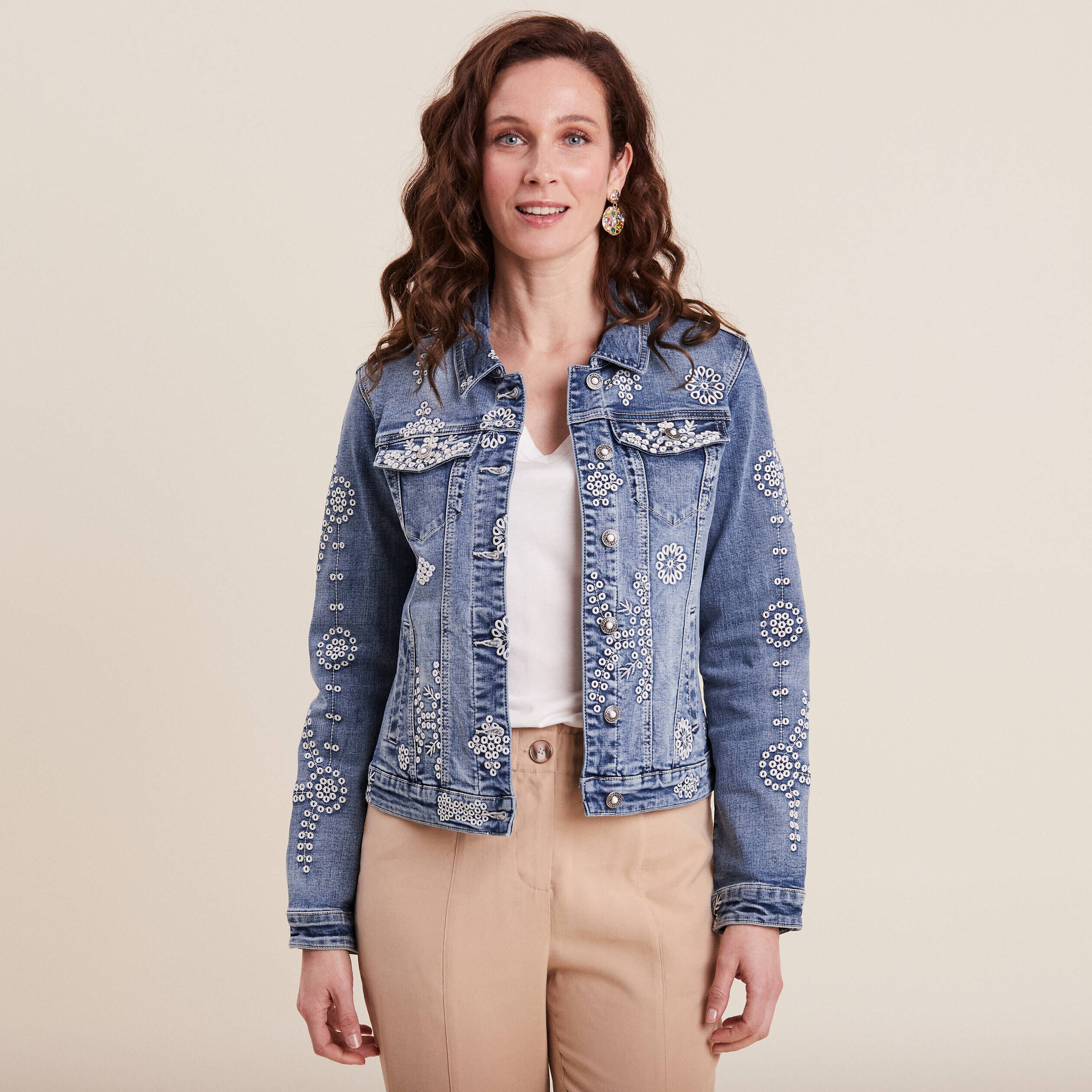 Veste en discount jean cintrée femme