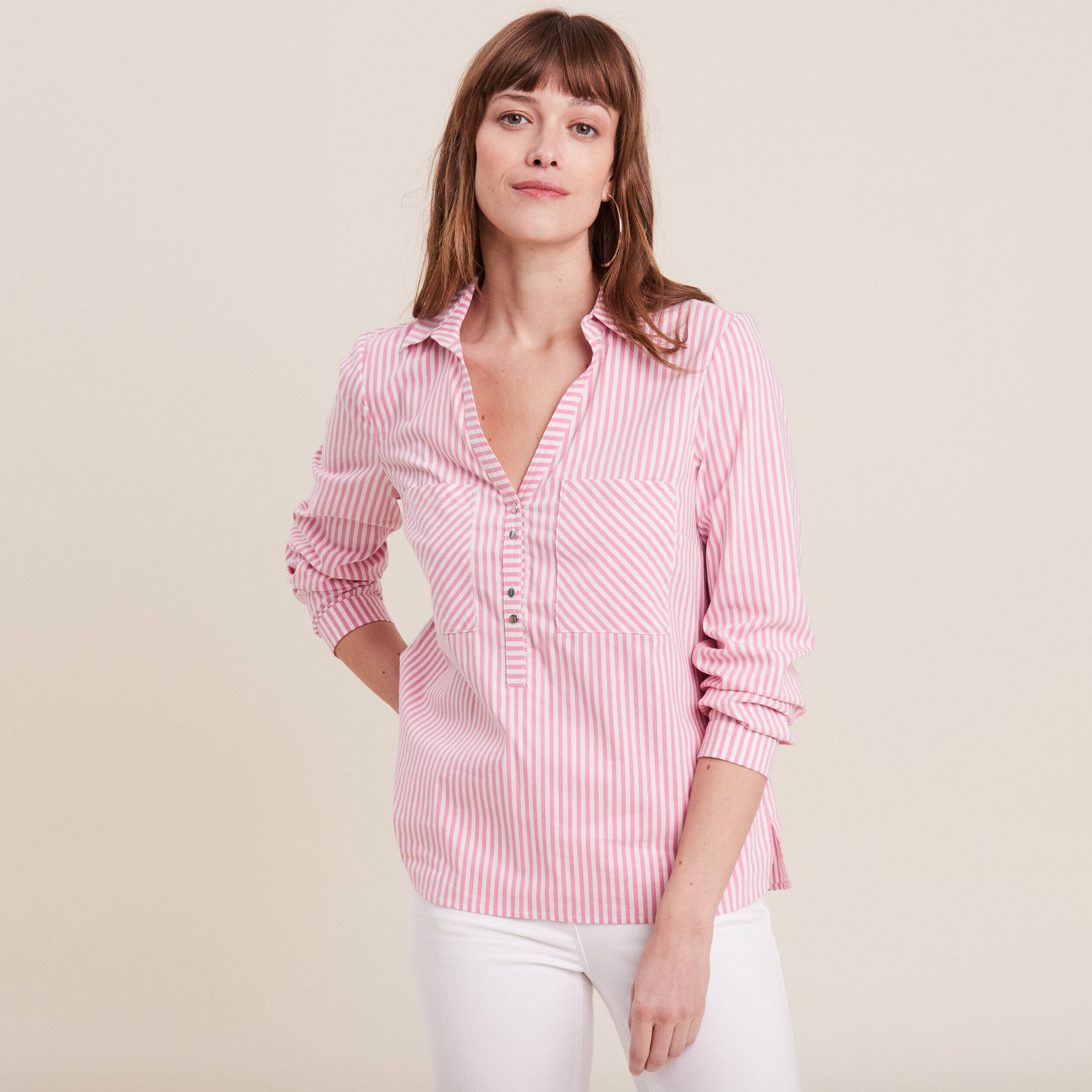 Chemise rose poudré online femme