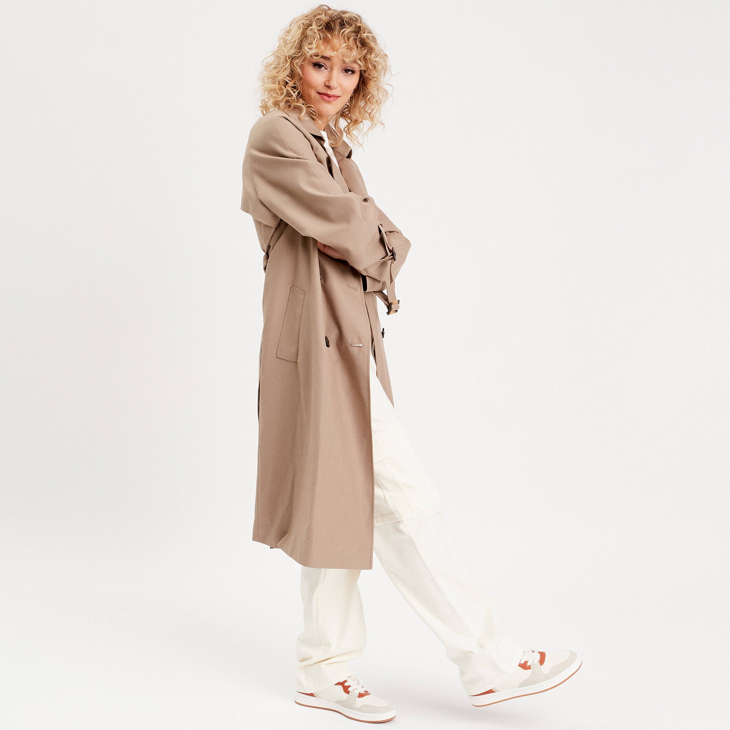 Manteau beige outlet femme pas cher