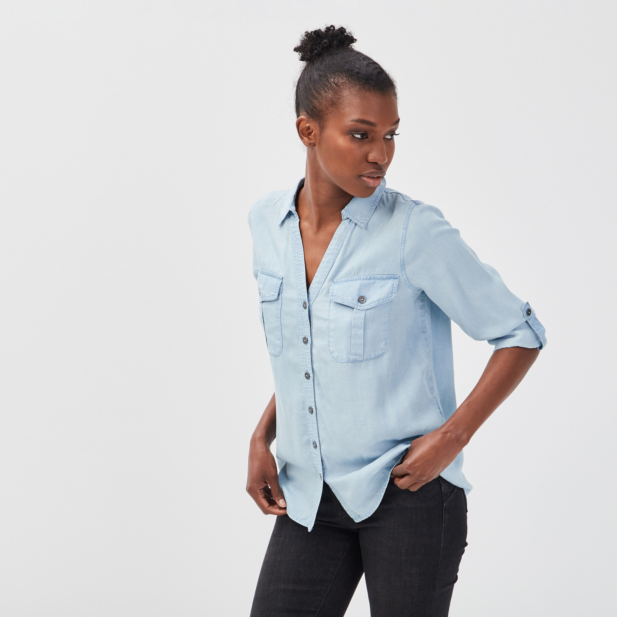 chemise en jean femme