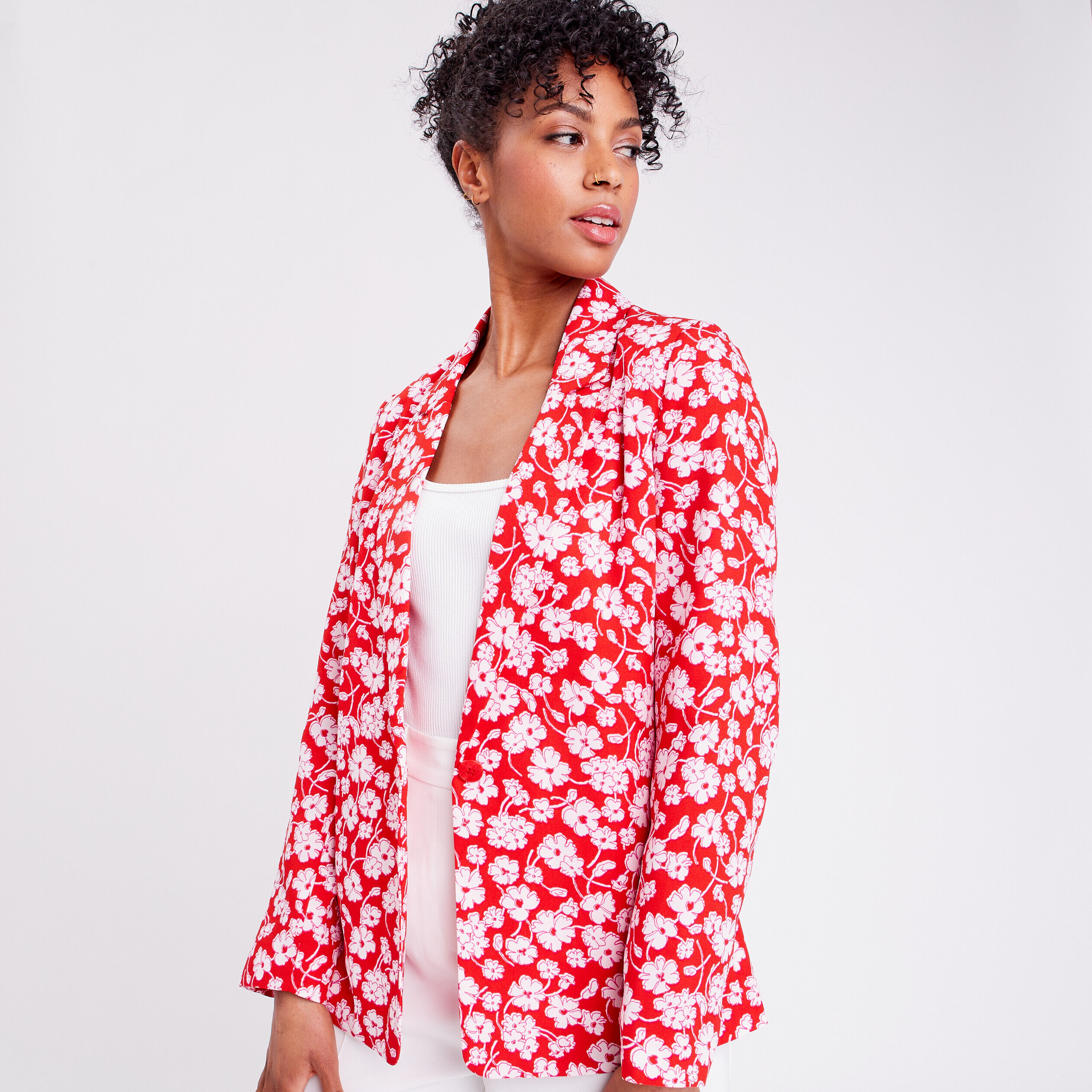 Veste tailleur online rouge