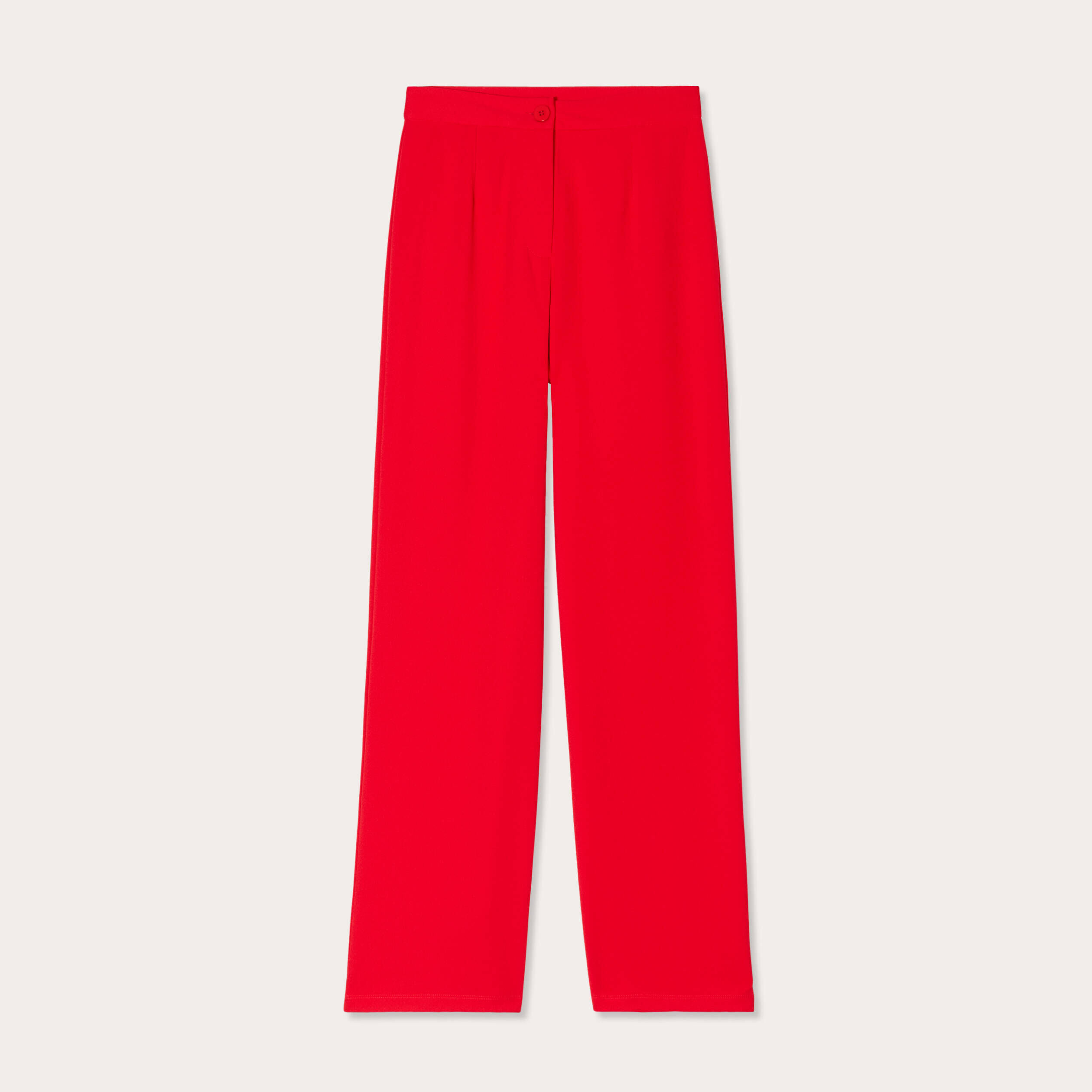 Pantalon taille haute rouge best sale