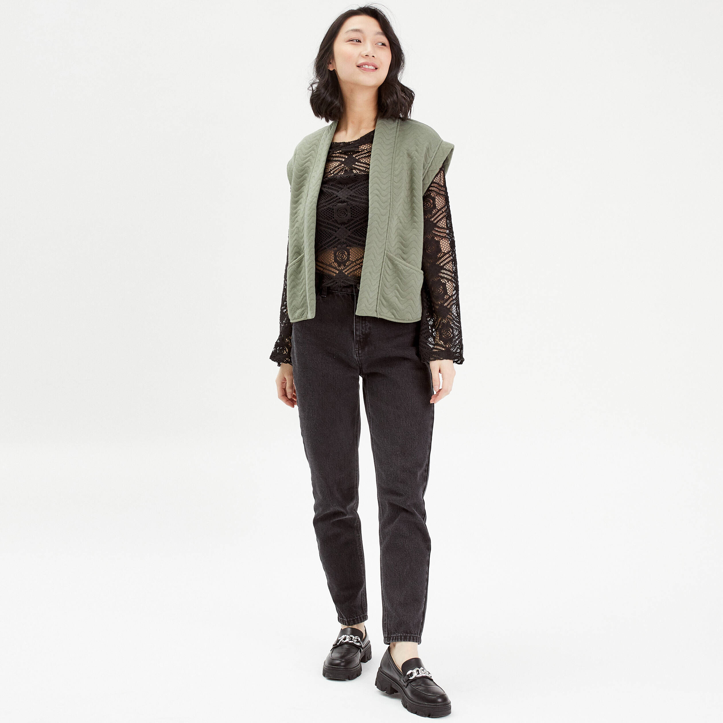 Gilet vert menthe femme hot sale