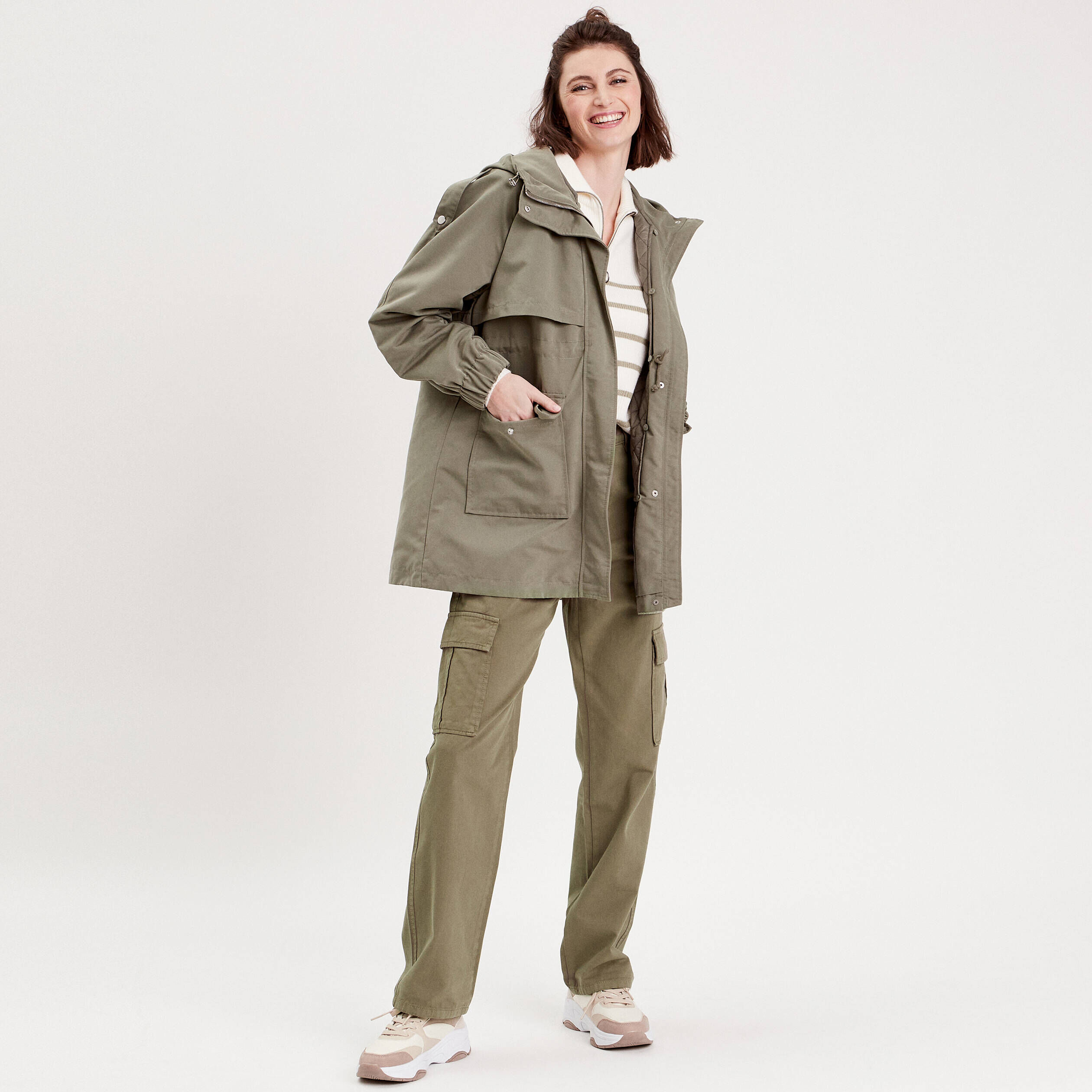 Manteau vert olive discount femme