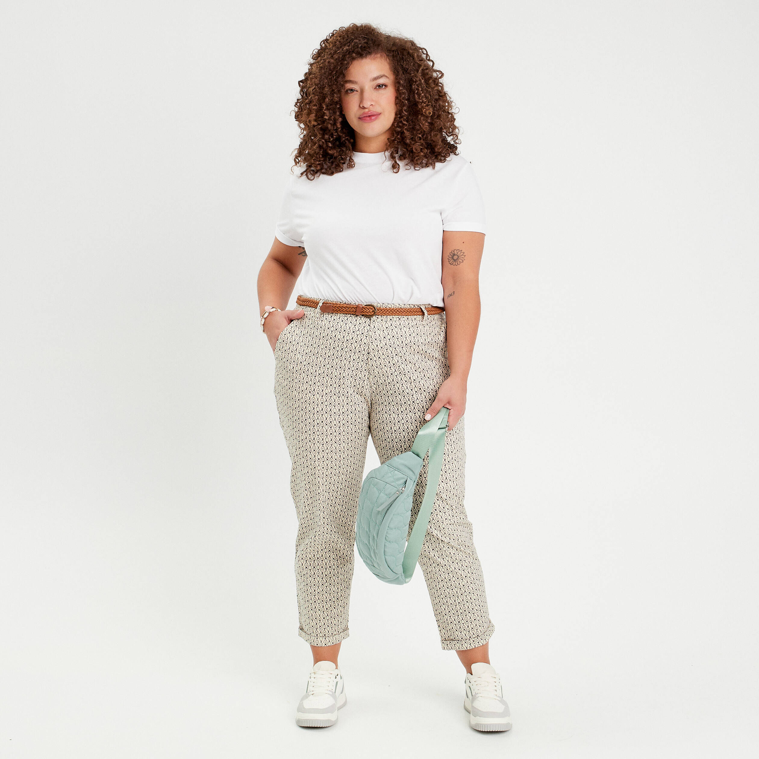 Pantalon slim femme clearance blanc