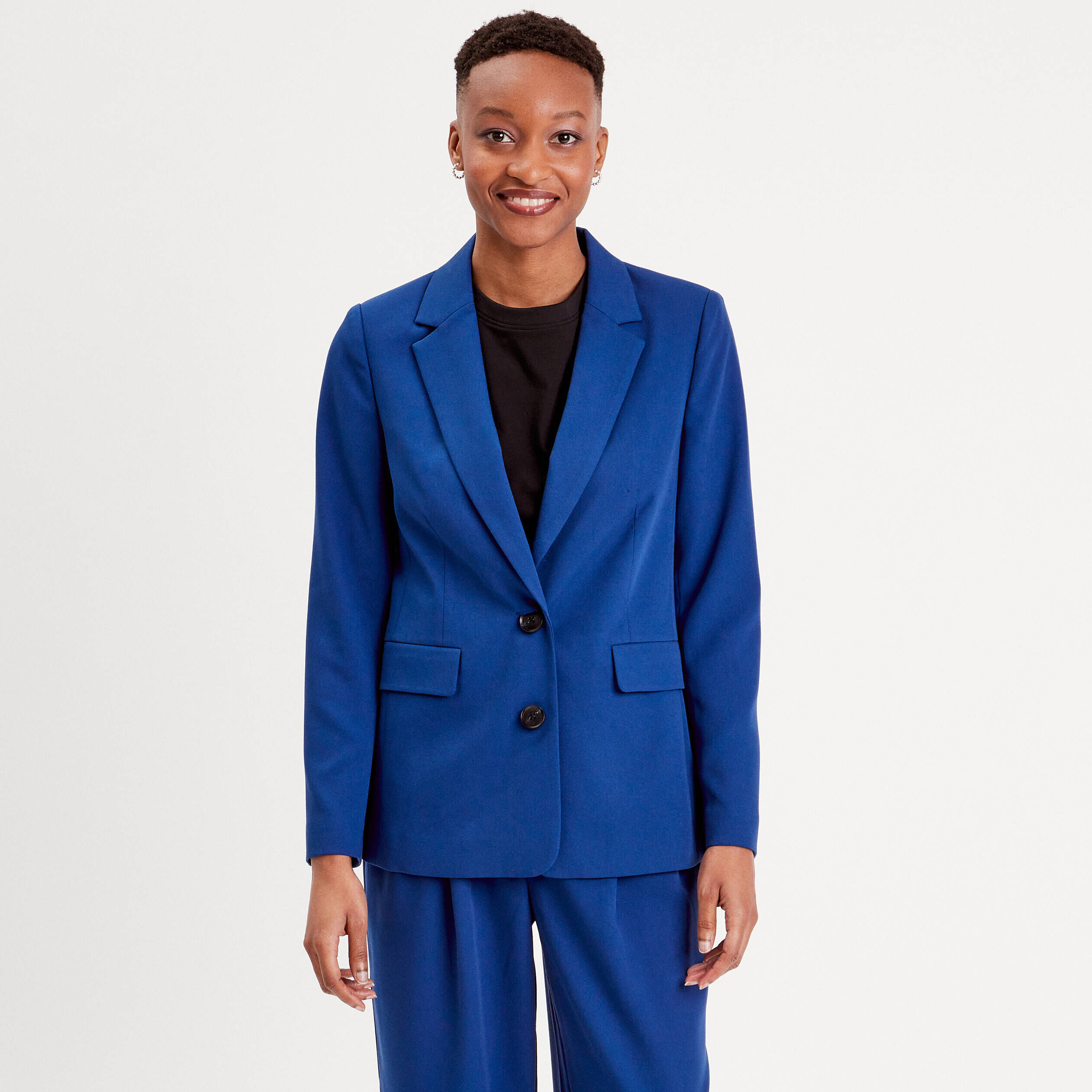 Tailleur discount bleu electrique