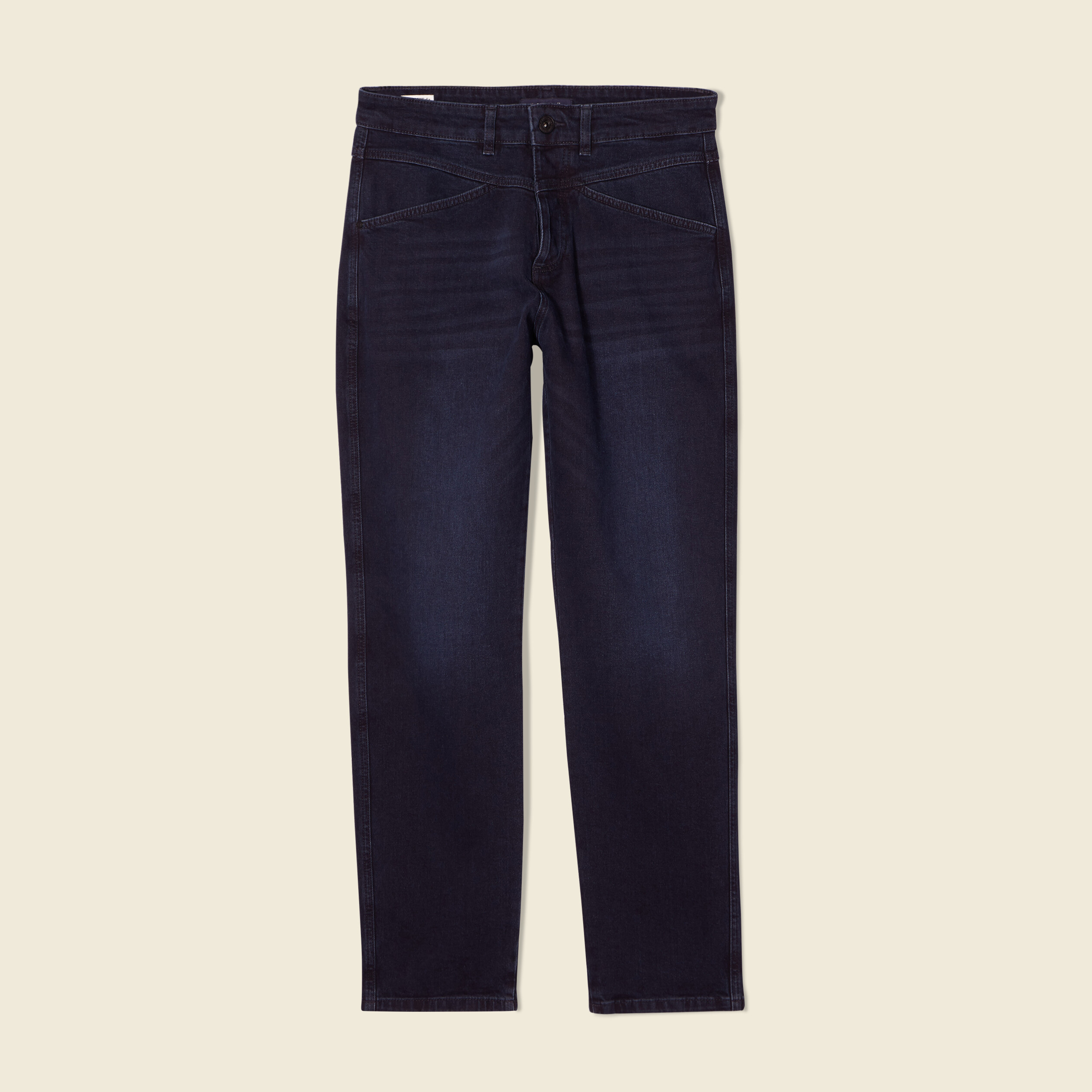 Jeans straight tapered denim noir homme Vibs