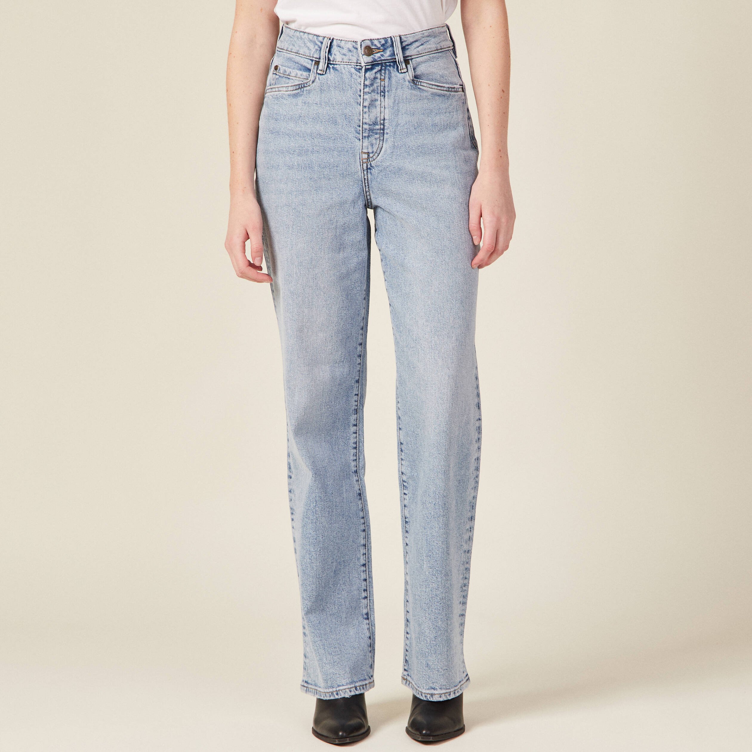 Jeans jambe large online femme