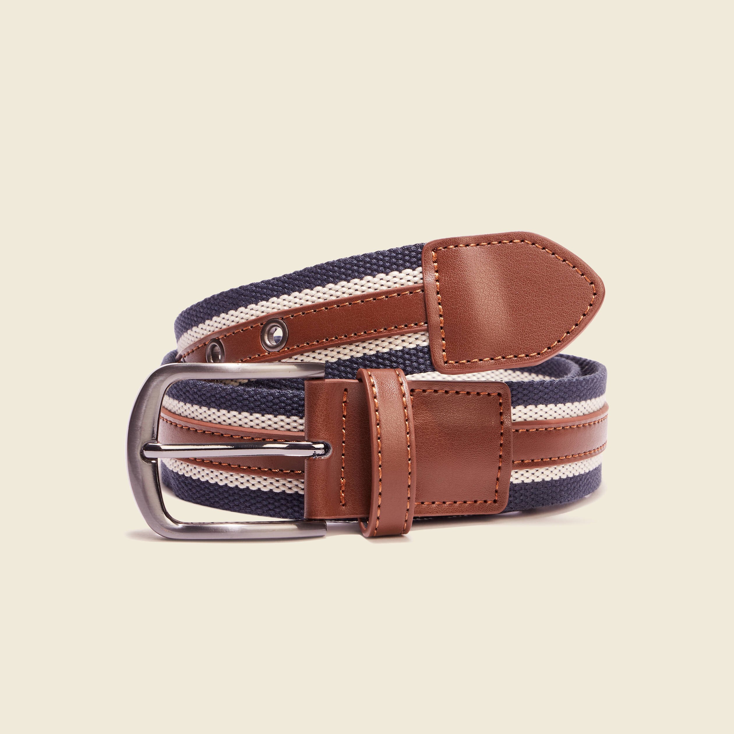 Ceinture en cuir bleu marine homme Vibs