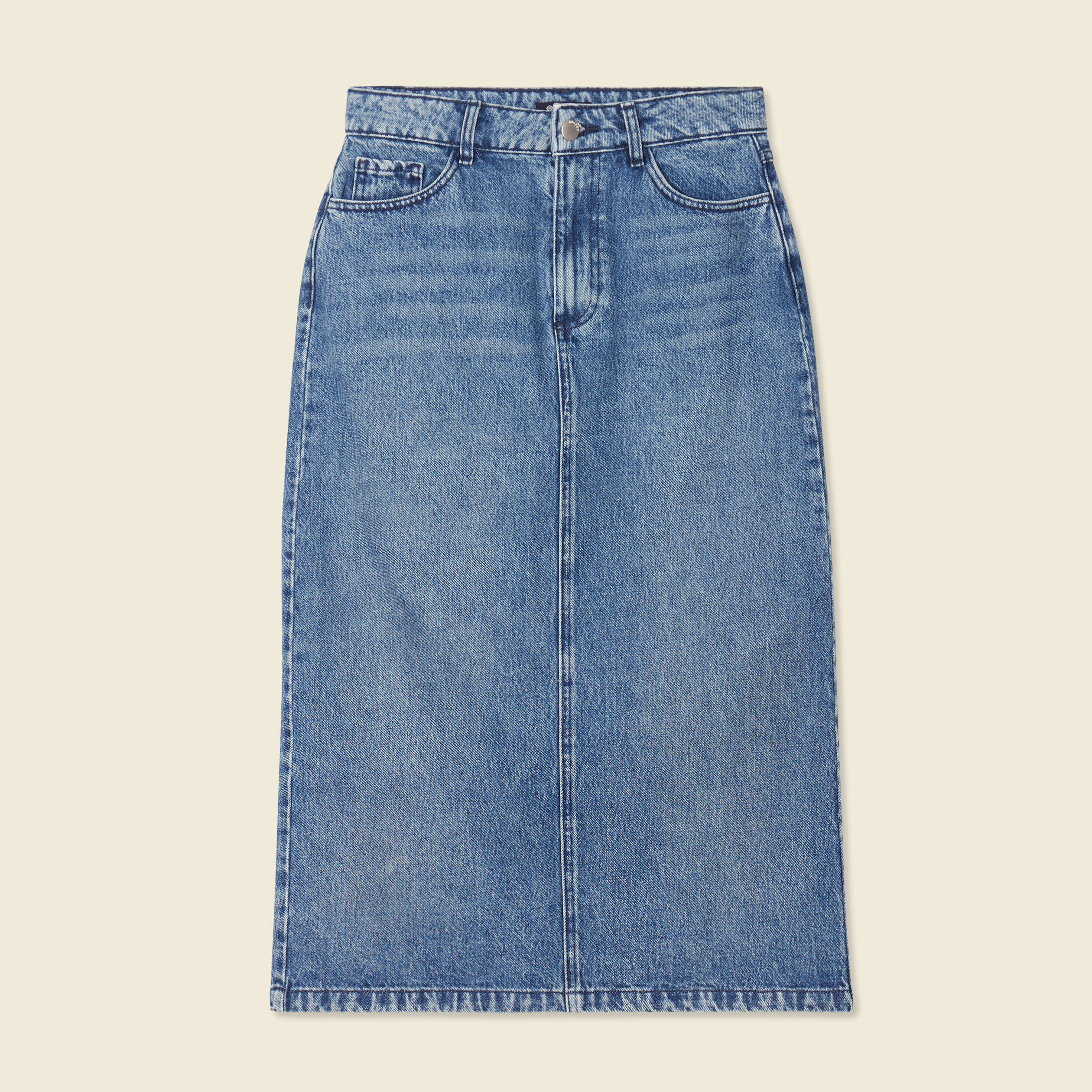 Jupe midi crayon en jean denim used femme Vibs