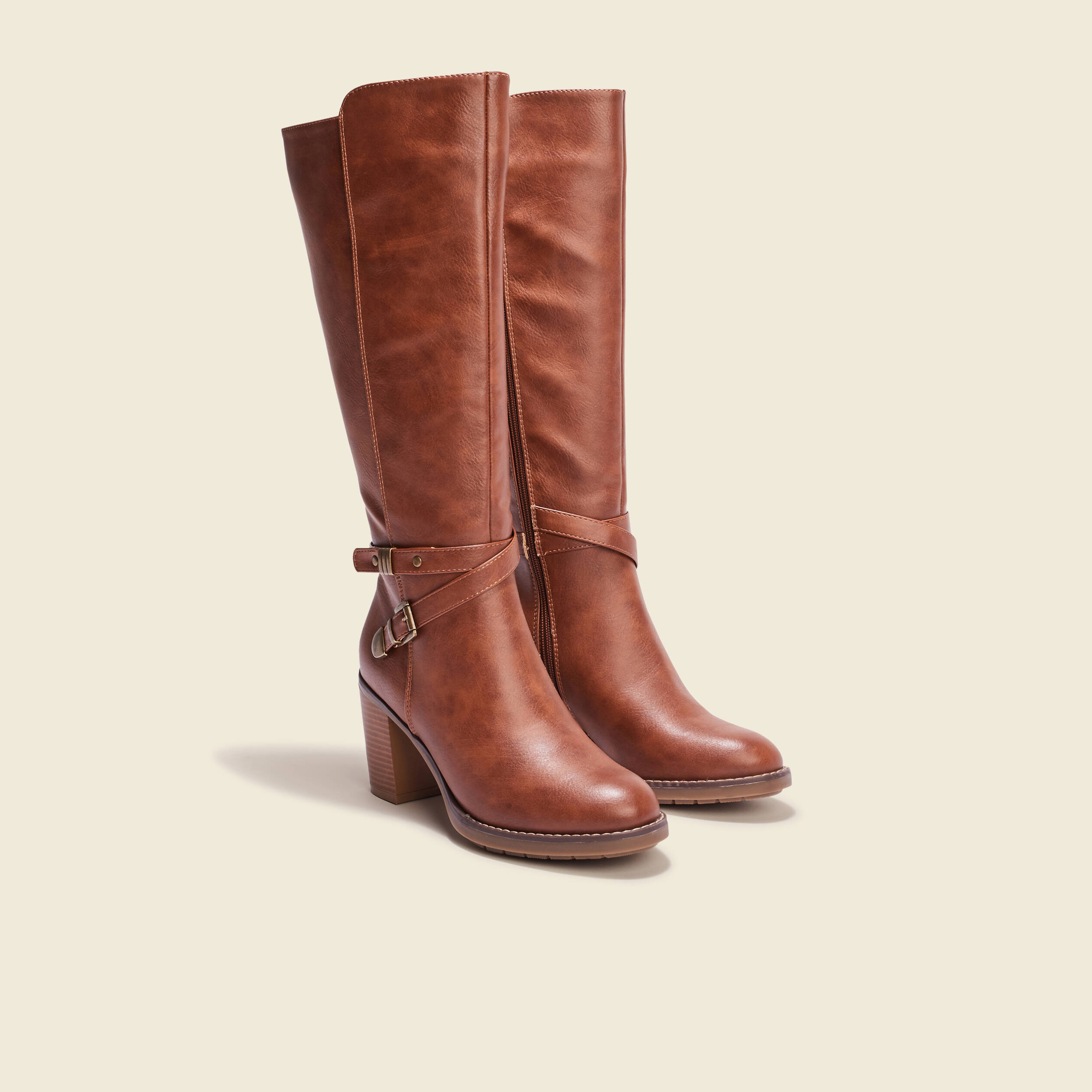 Boots marron femme talon online