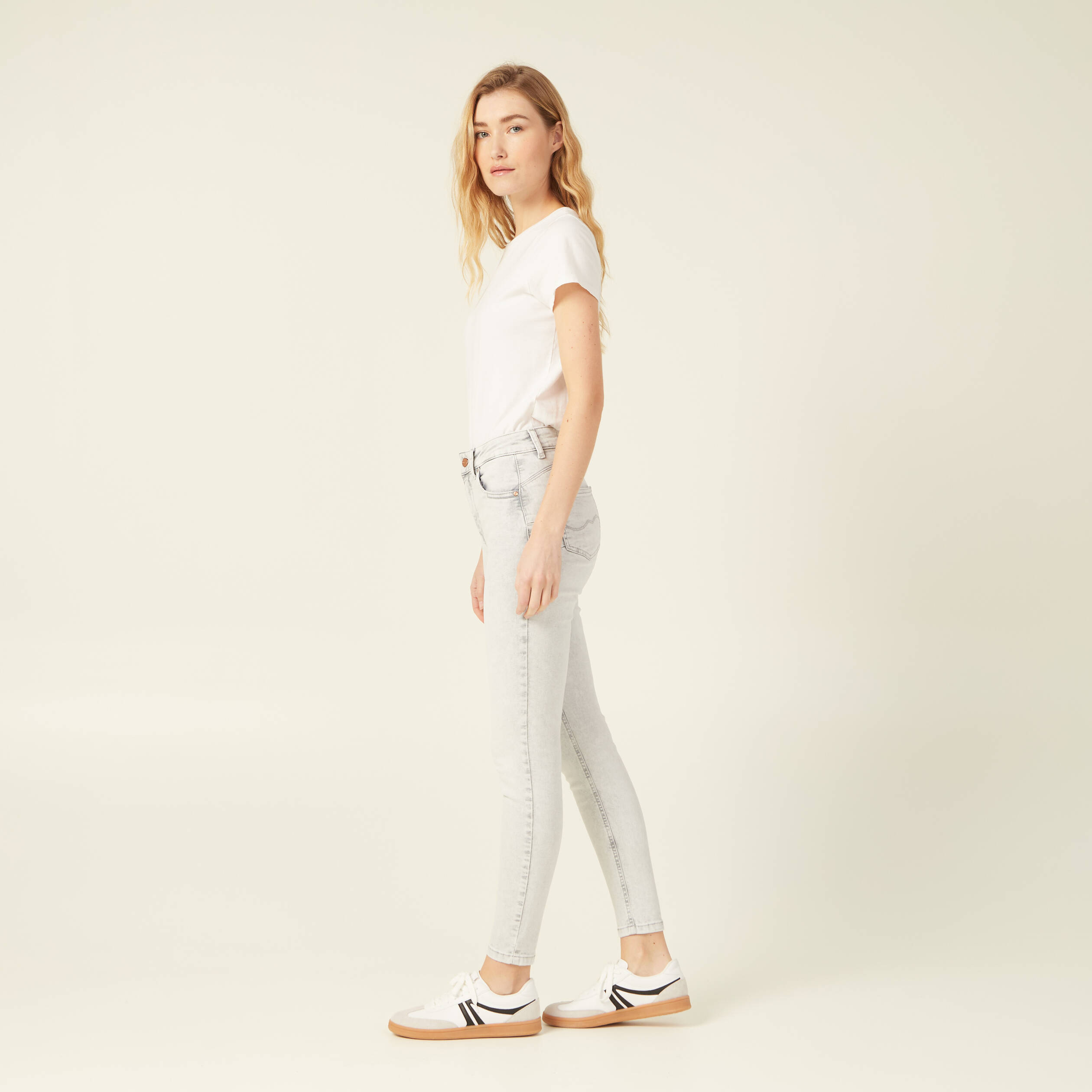 Jean skinny gris clearance femme