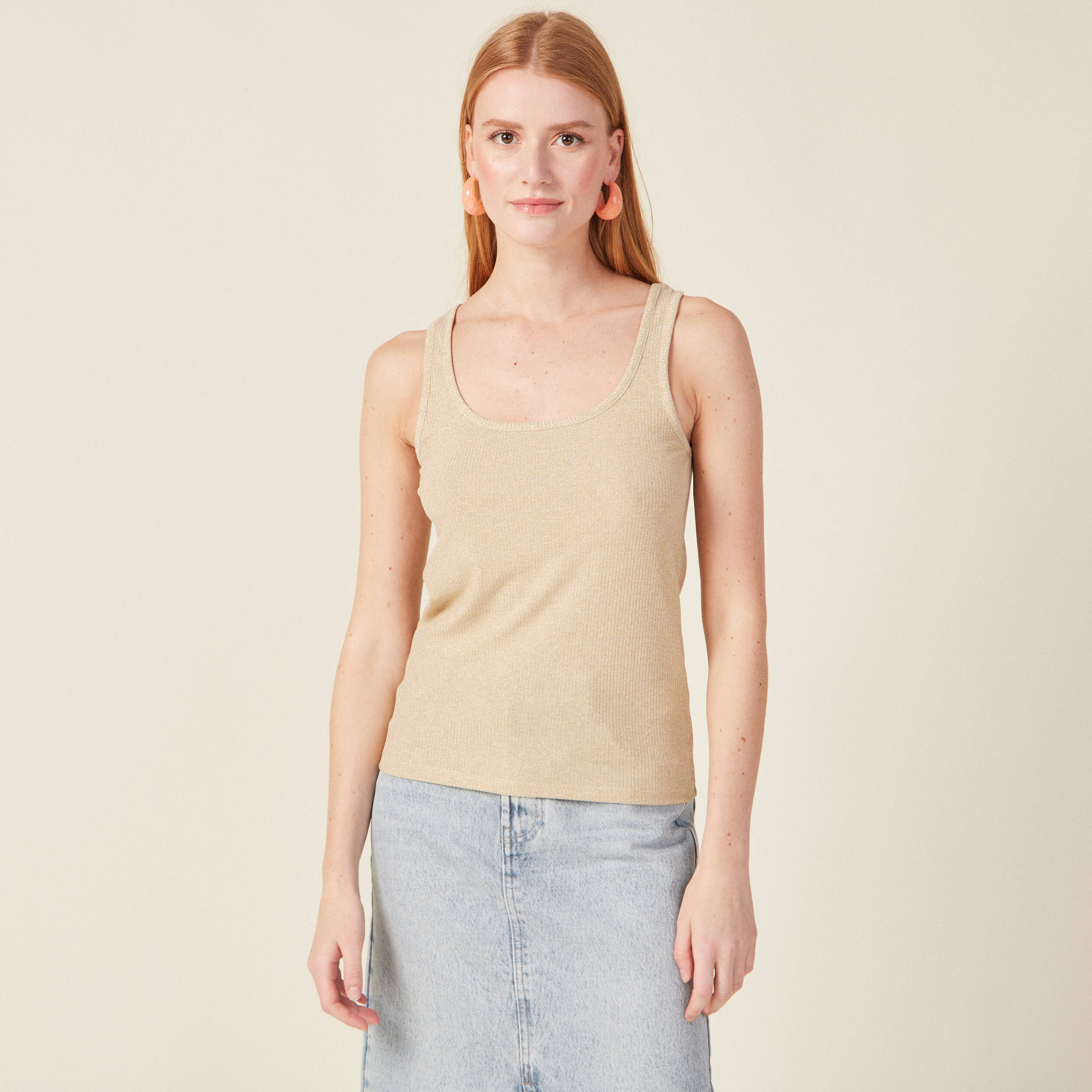 Debardeur beige online femme