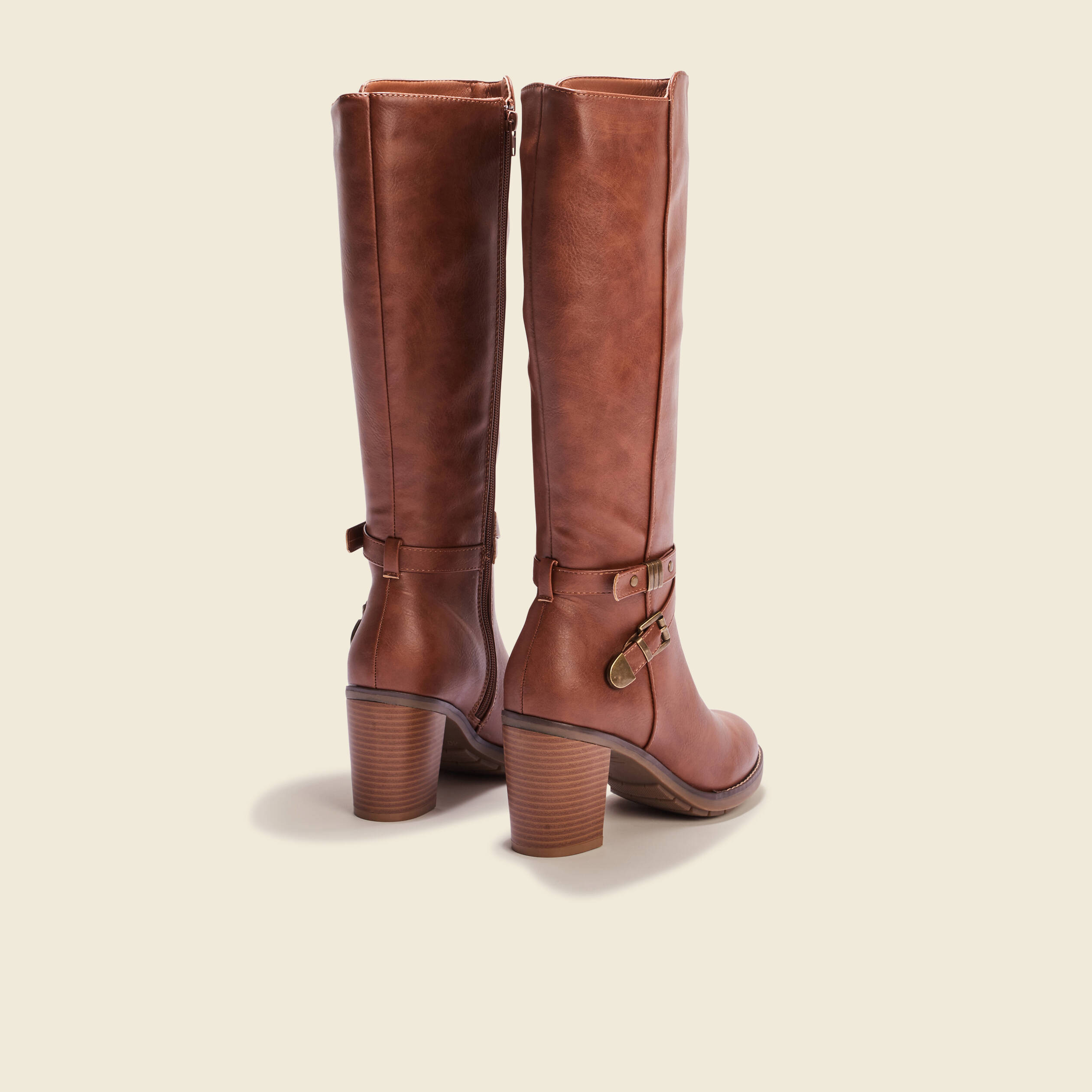 Botte marron femme talon deals