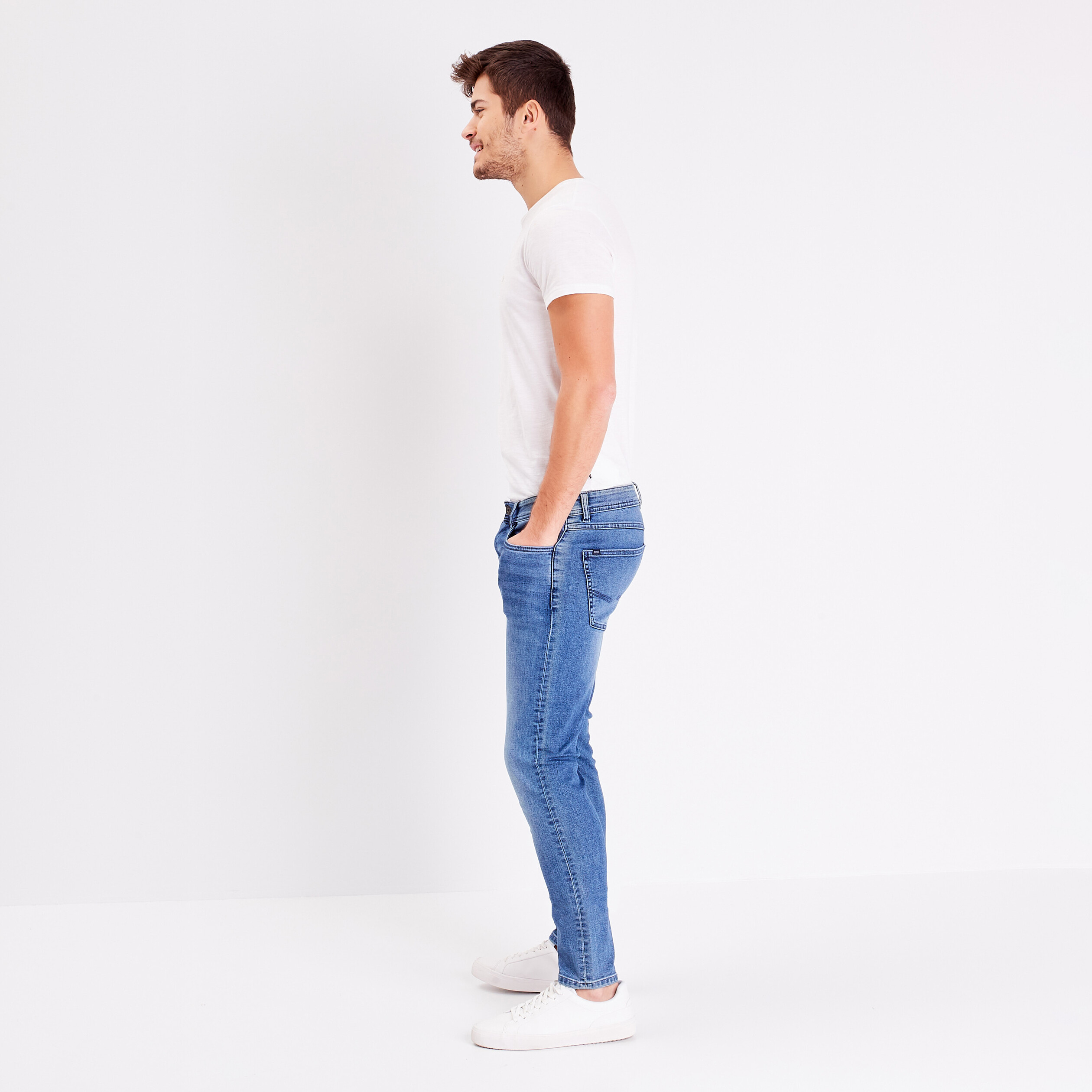 Pantalon skinny denim stone homme Vibs