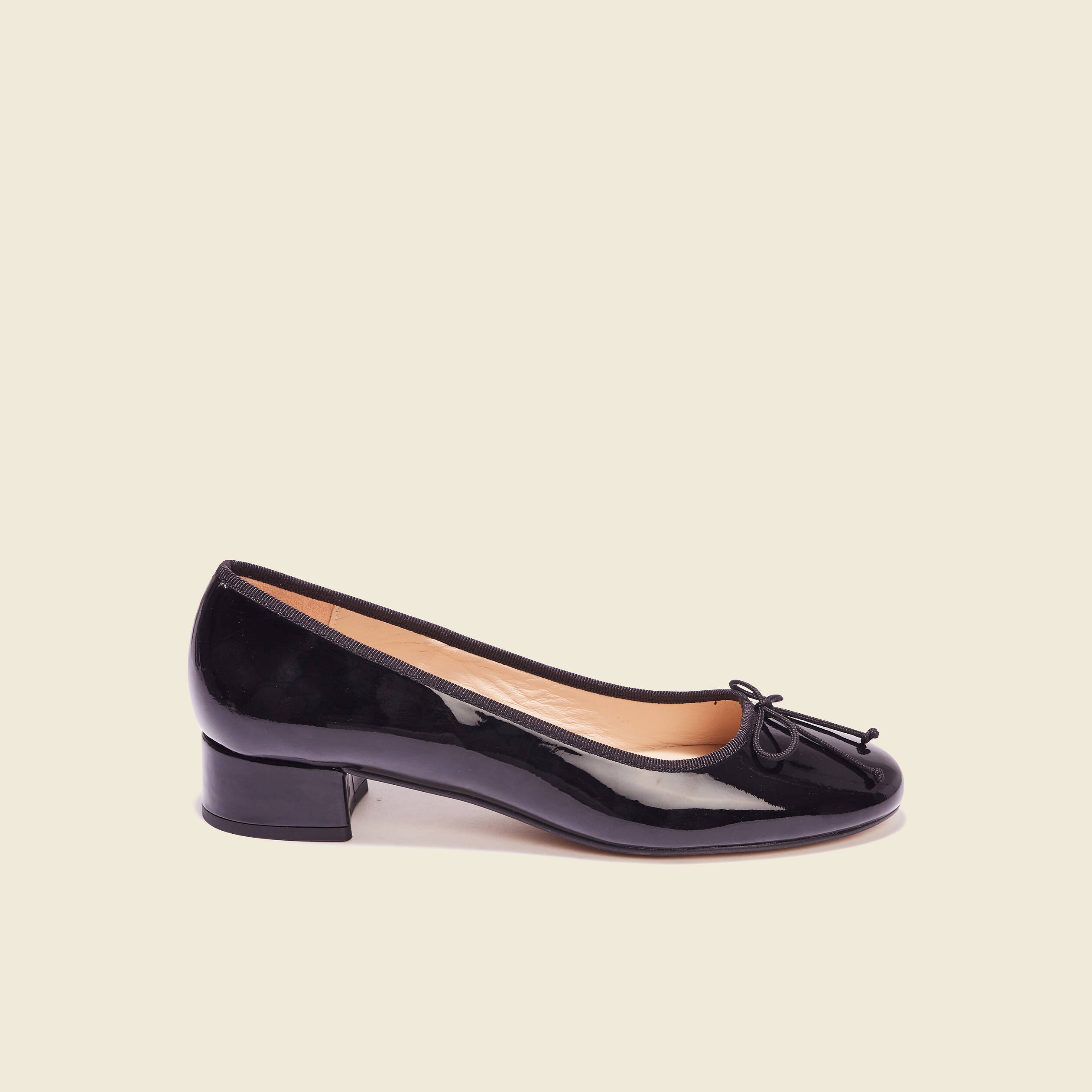 Ballerines vernies en cuir noir femme Vibs