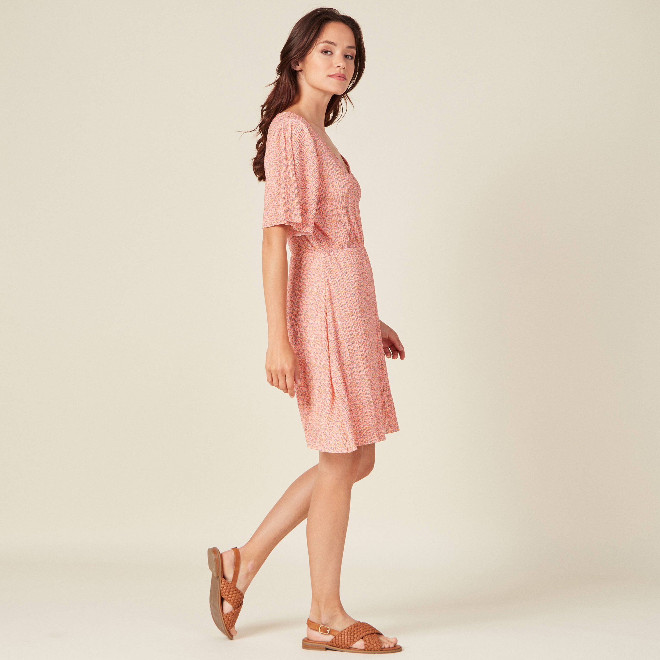 Robe trapeze fashion plissée