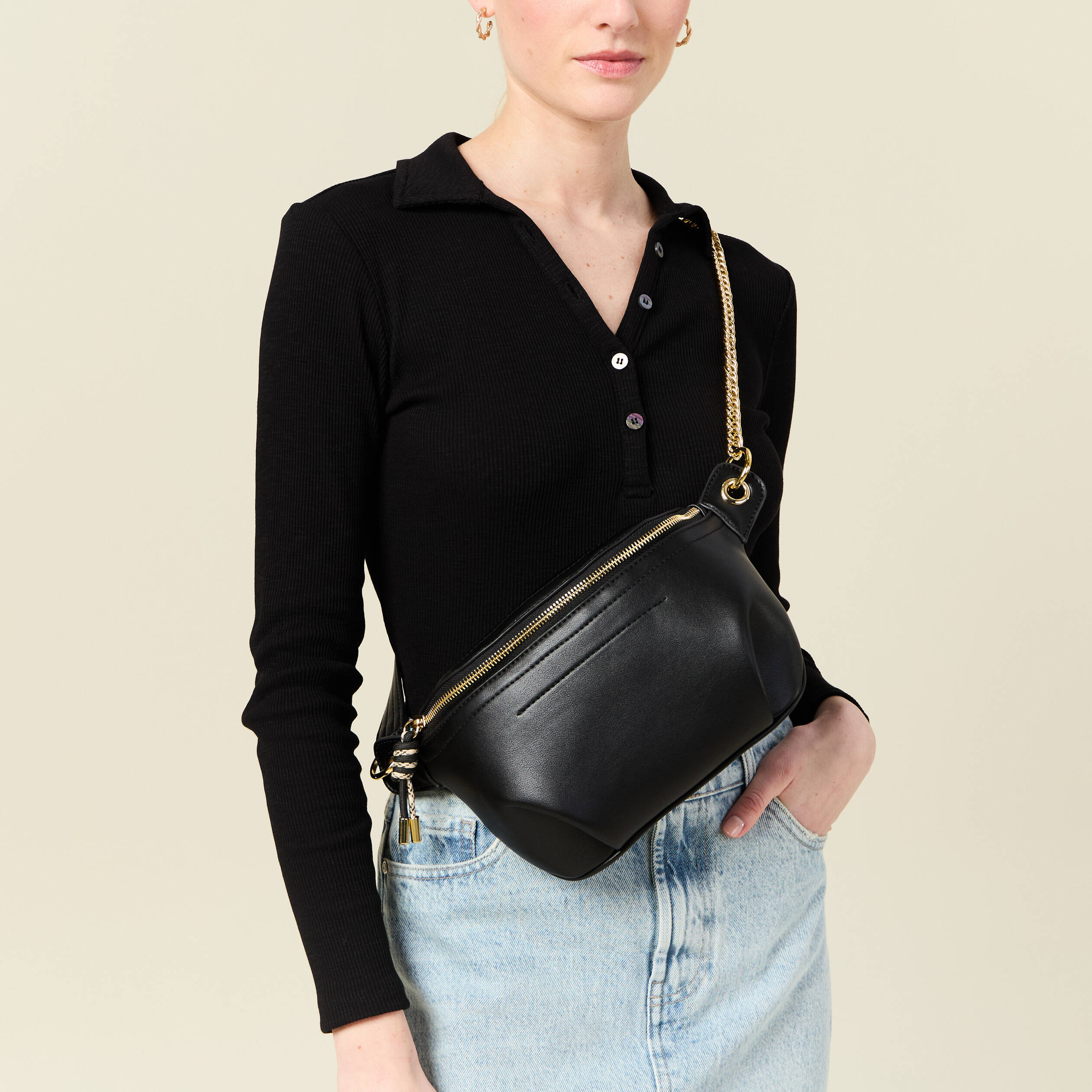 Sac forme fashion banane femme