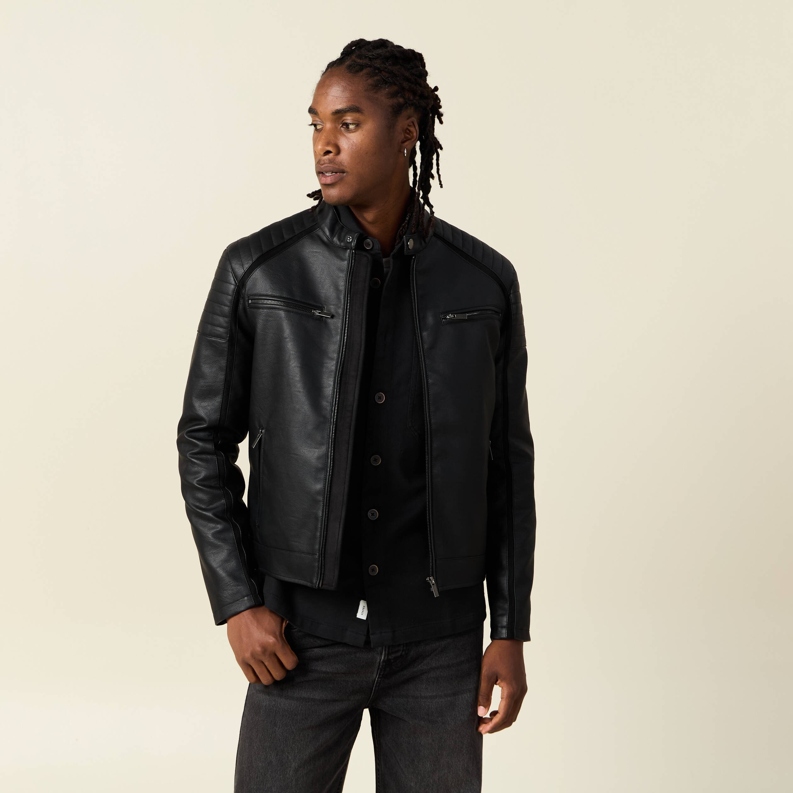 Veste fashion noir homme