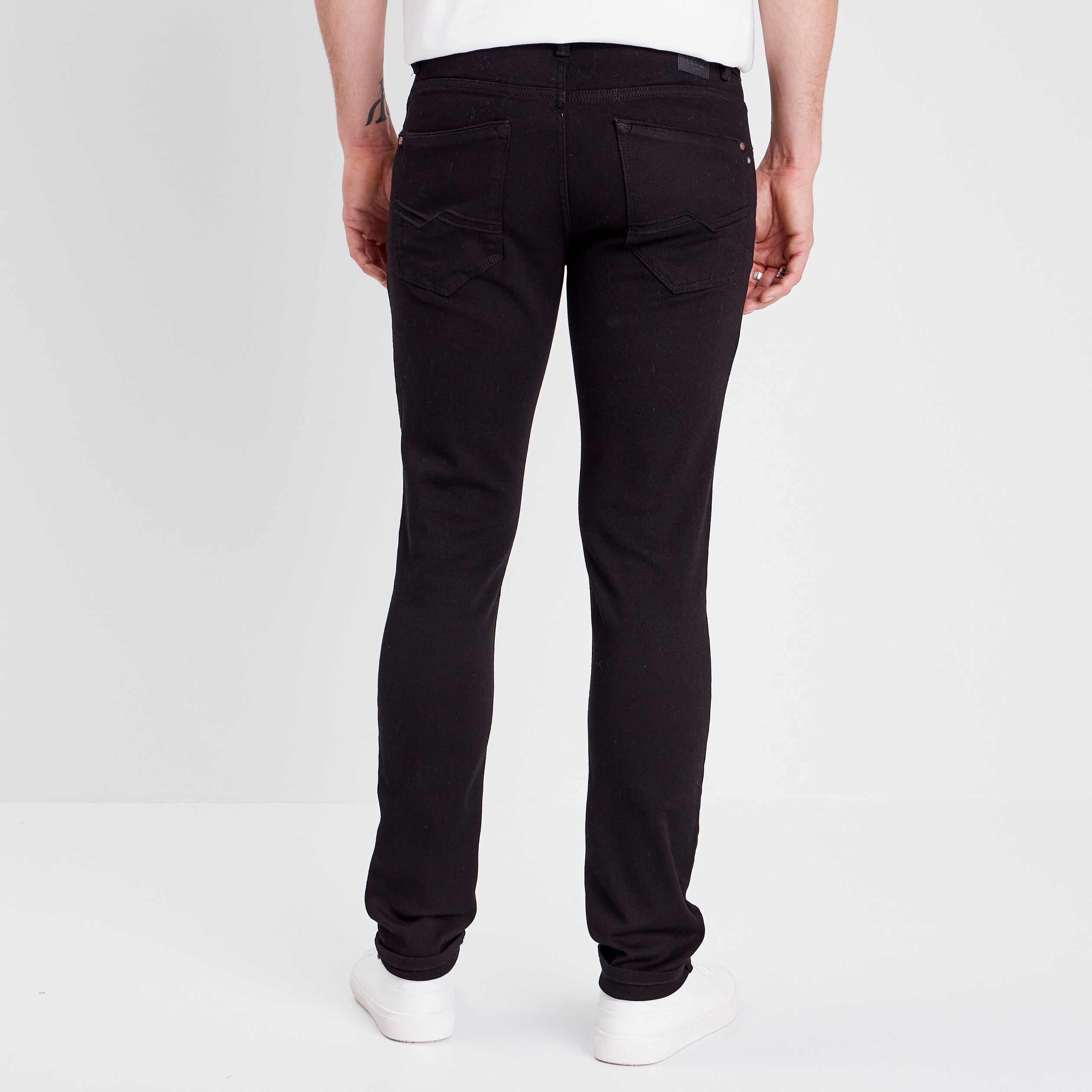 Jeans slim denim noir homme Vibs