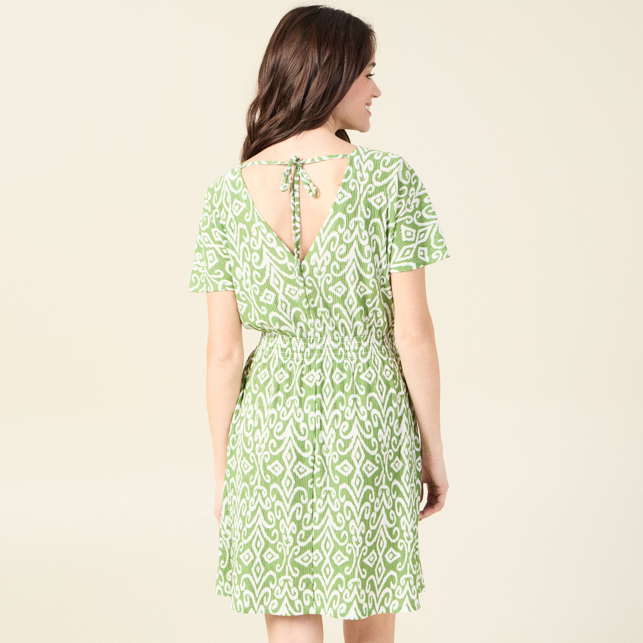 Robe droite fluide vert femme Vibs