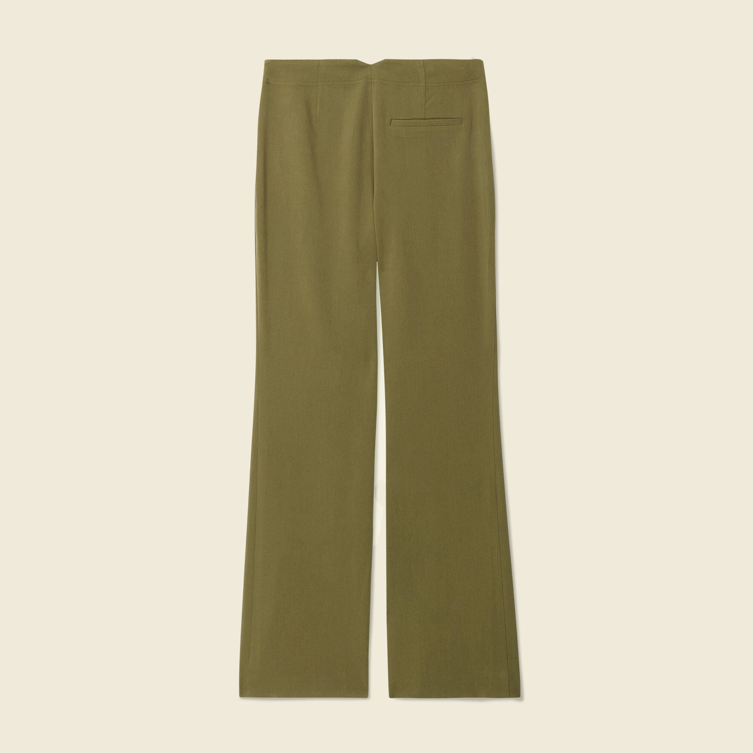 Pantalon City Large à Ponts Vert Kaki Femme | Vibs