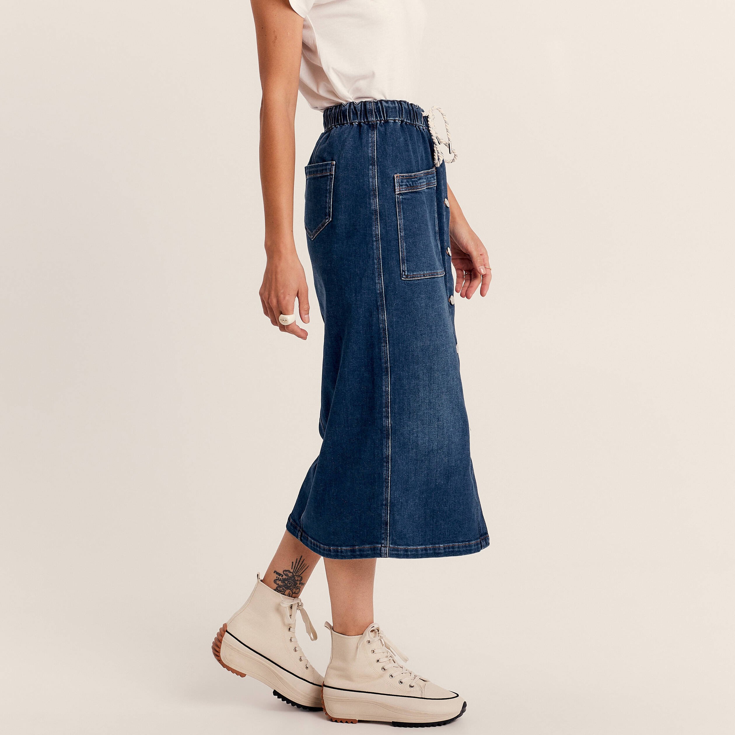 Jupe longue en jeans best sale