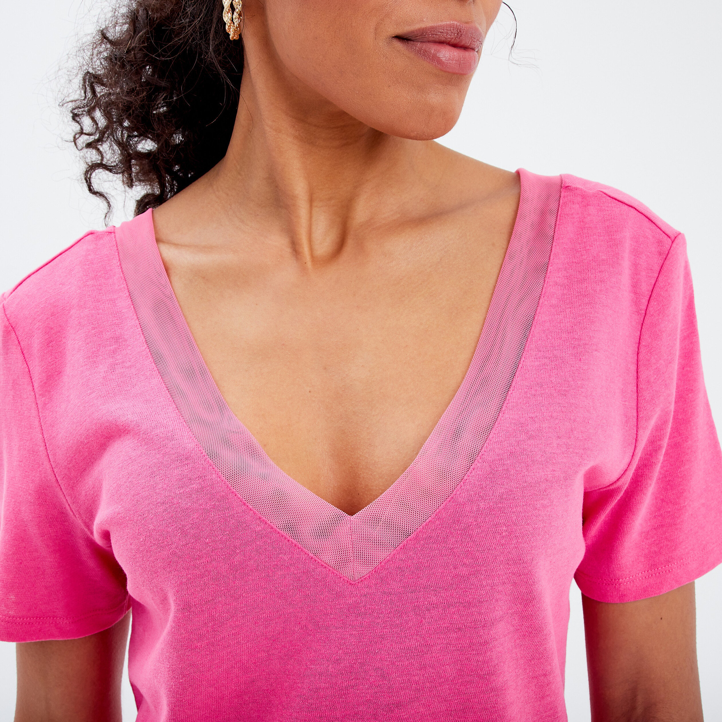 Tee shirt fushia femme on sale