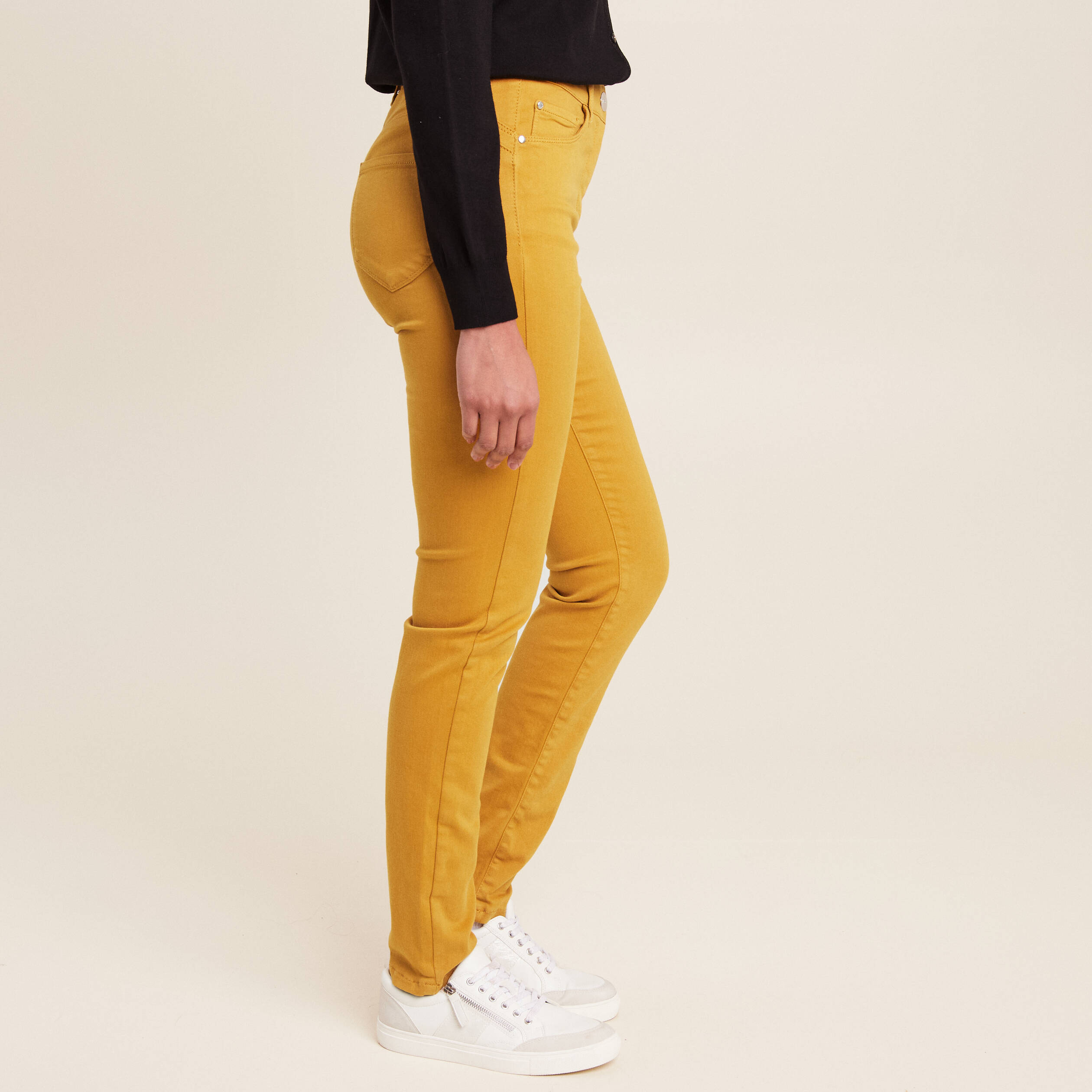 Jean magique ajuste taille standard jaune femme Vibs