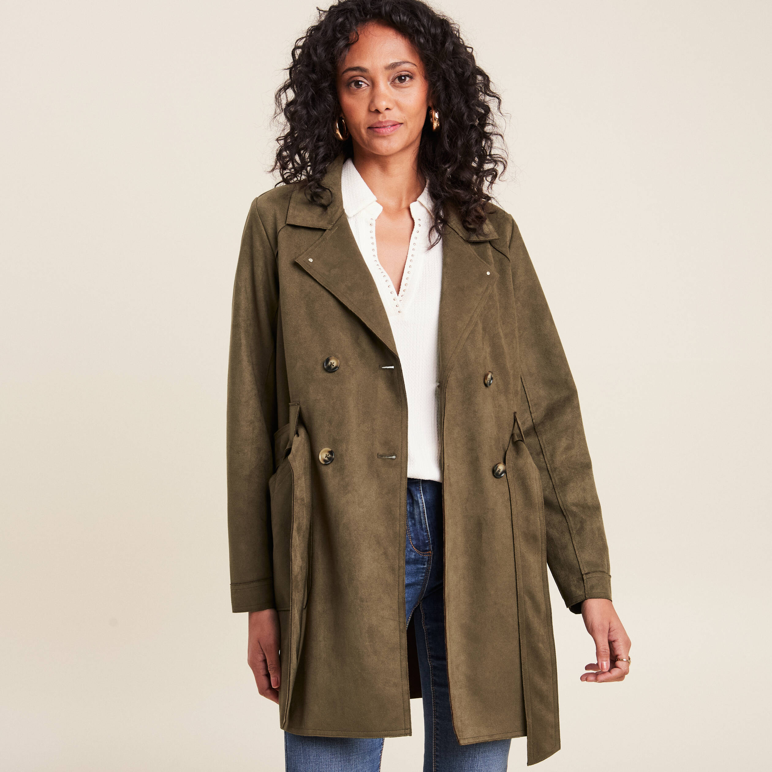 Trench femme cintré sale