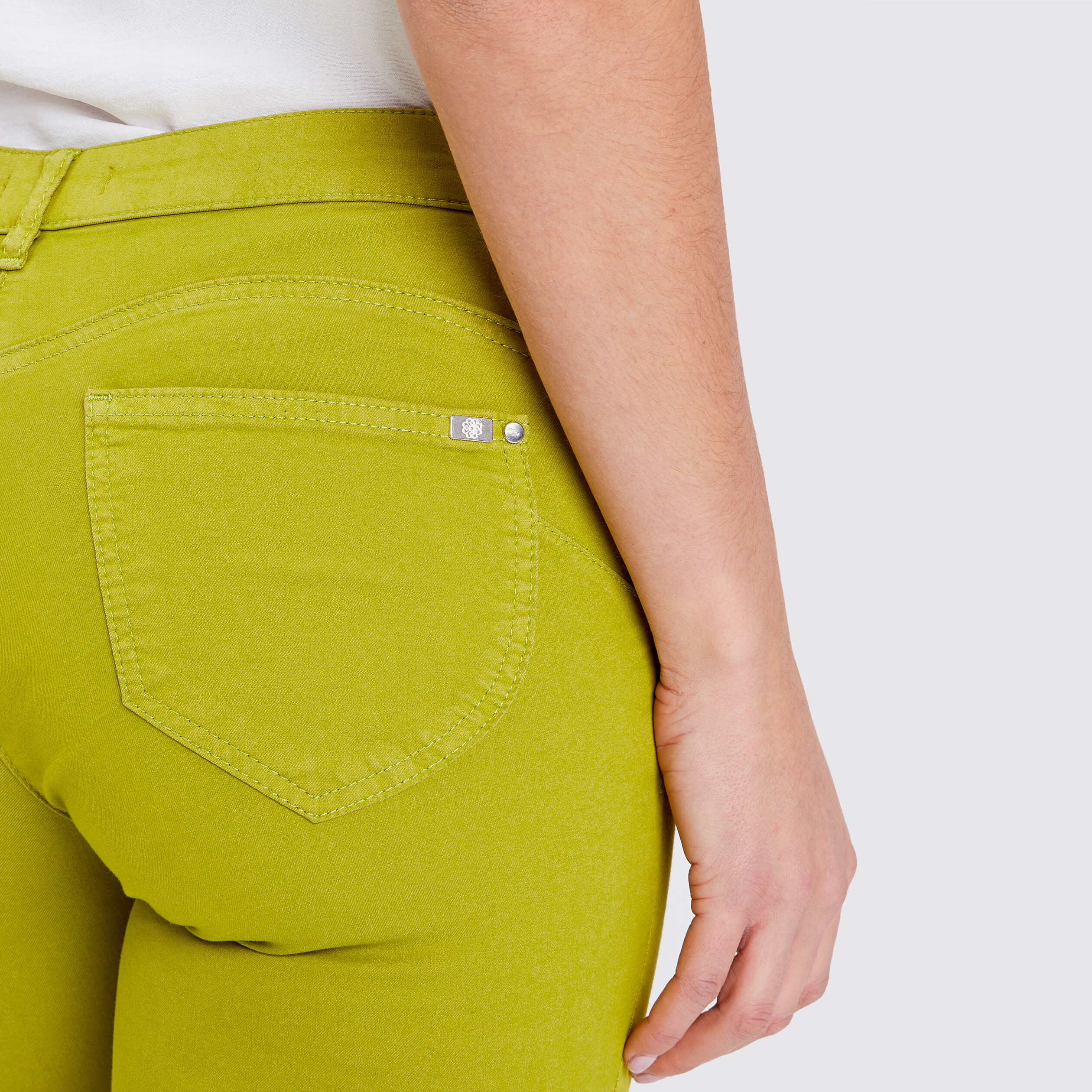 PANTALON LÉGER TAILLE BASCULÉE 7/8ÈME vert olive femme