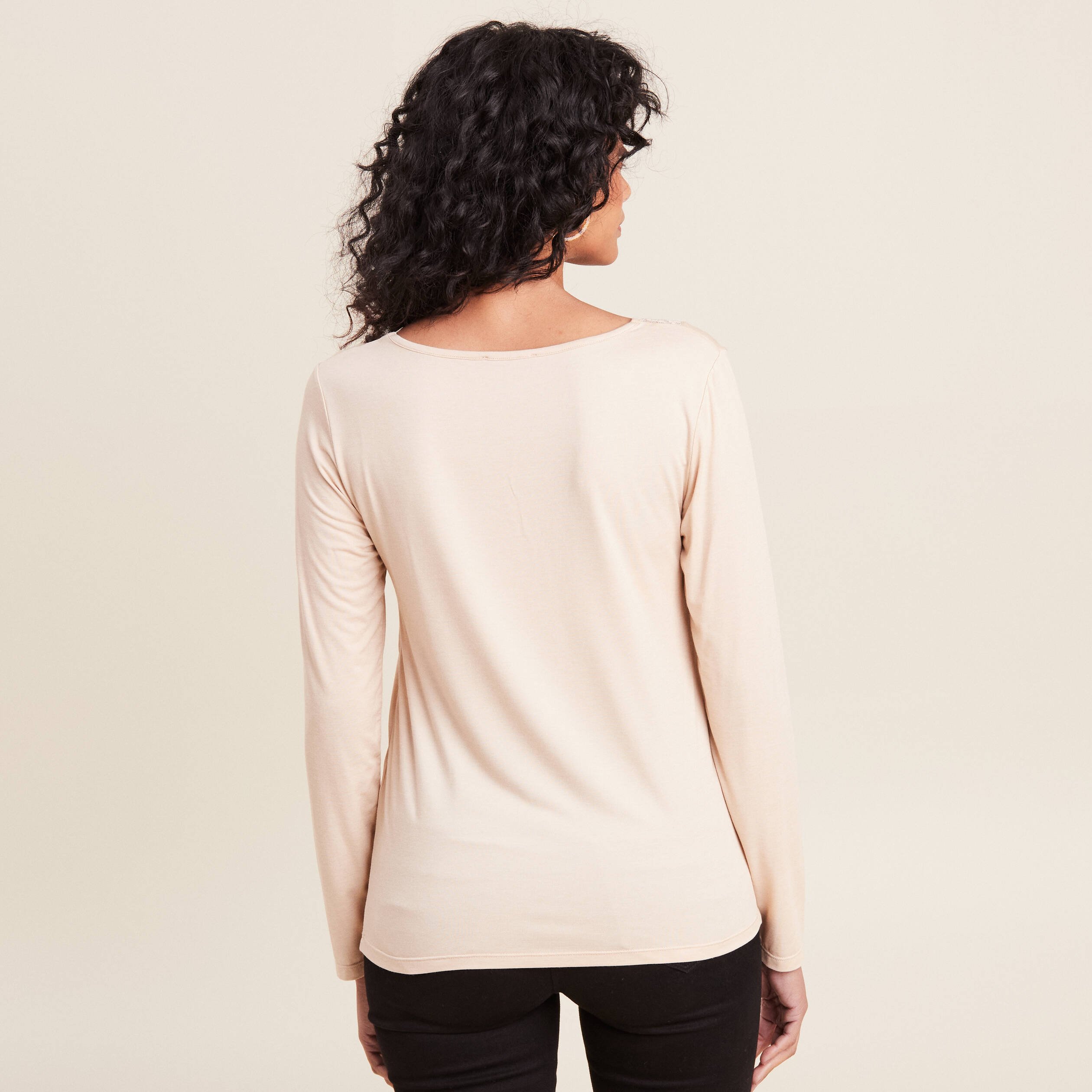 Tee shirt beige femme online