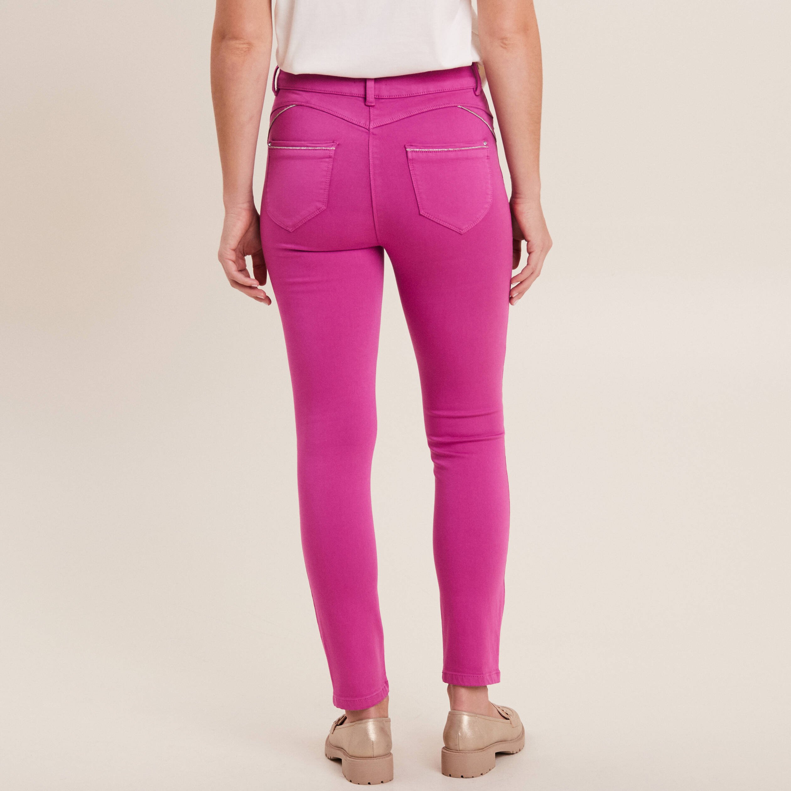 Pantalon ajust taille haute violet femme Vibs