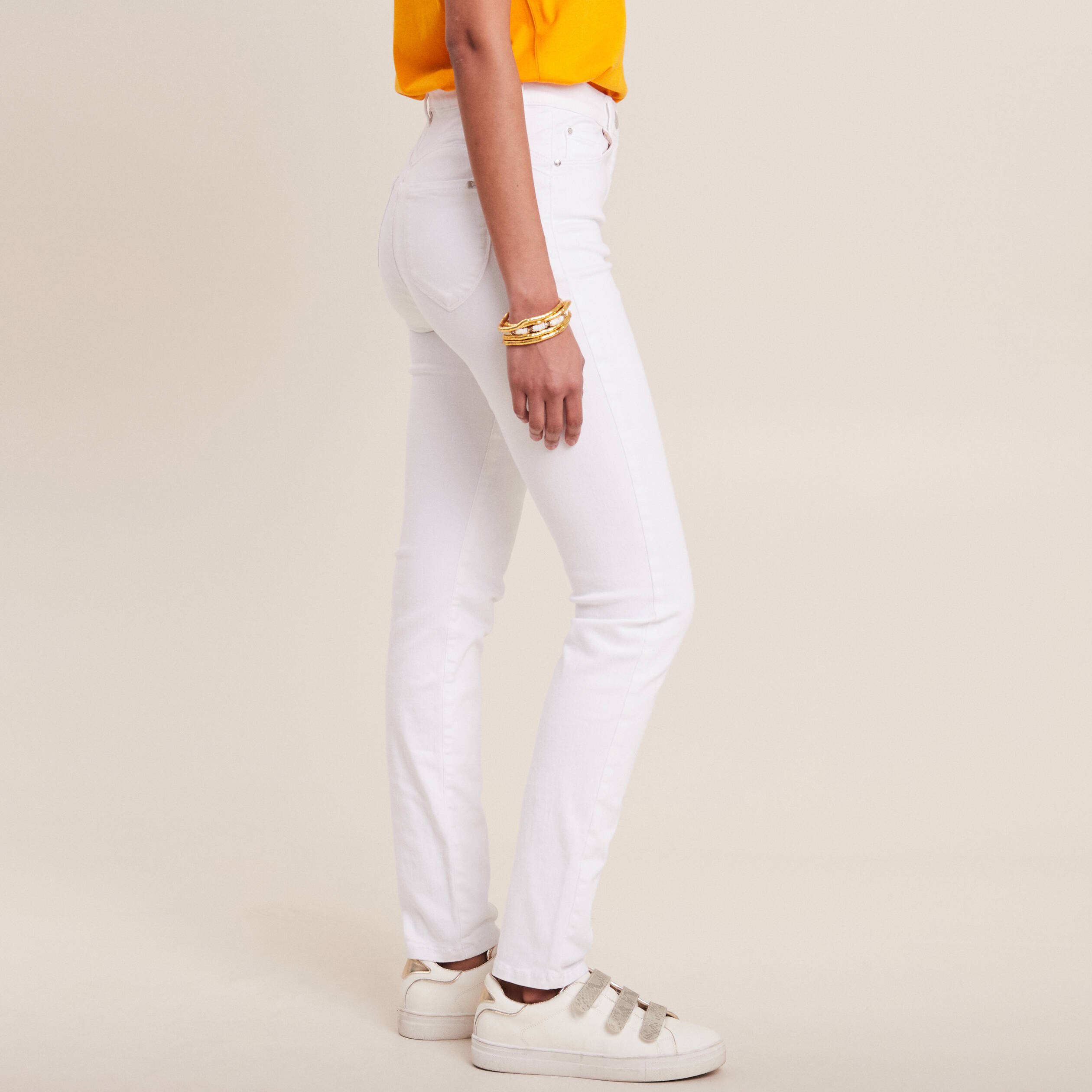 Jean slim blanc clearance femme