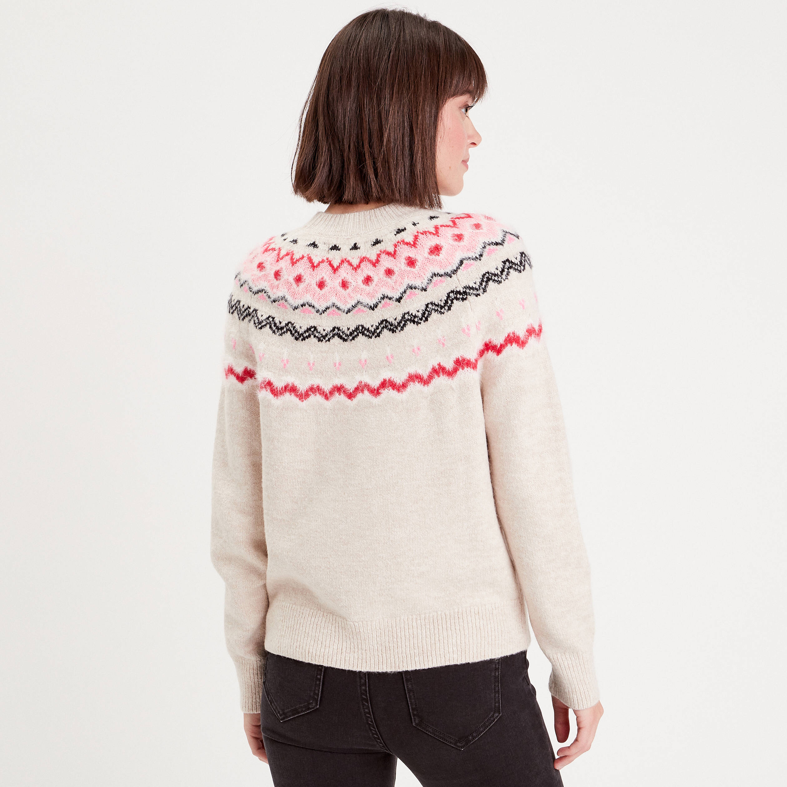 Pull Manches Longues Beige Femme | Vibs