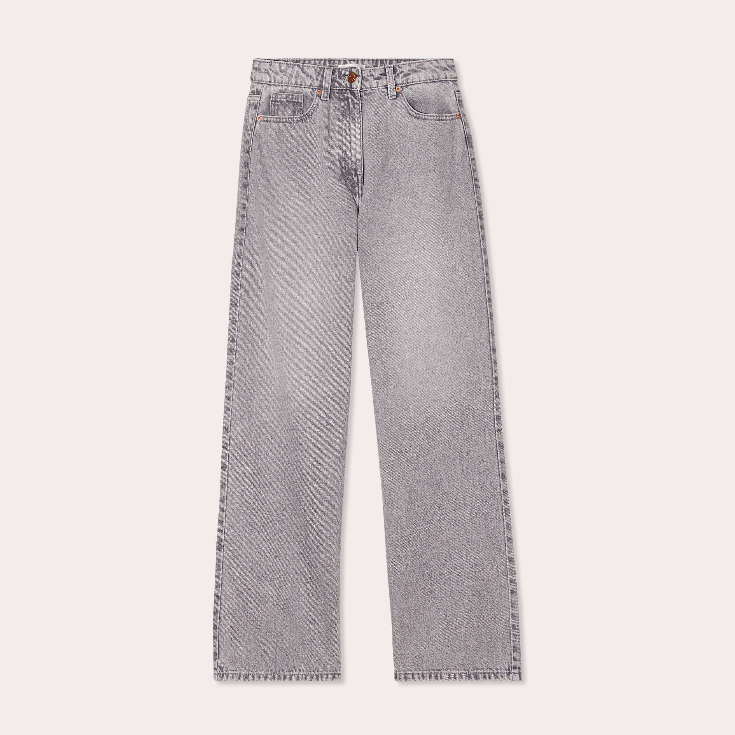 Jean large gris sale