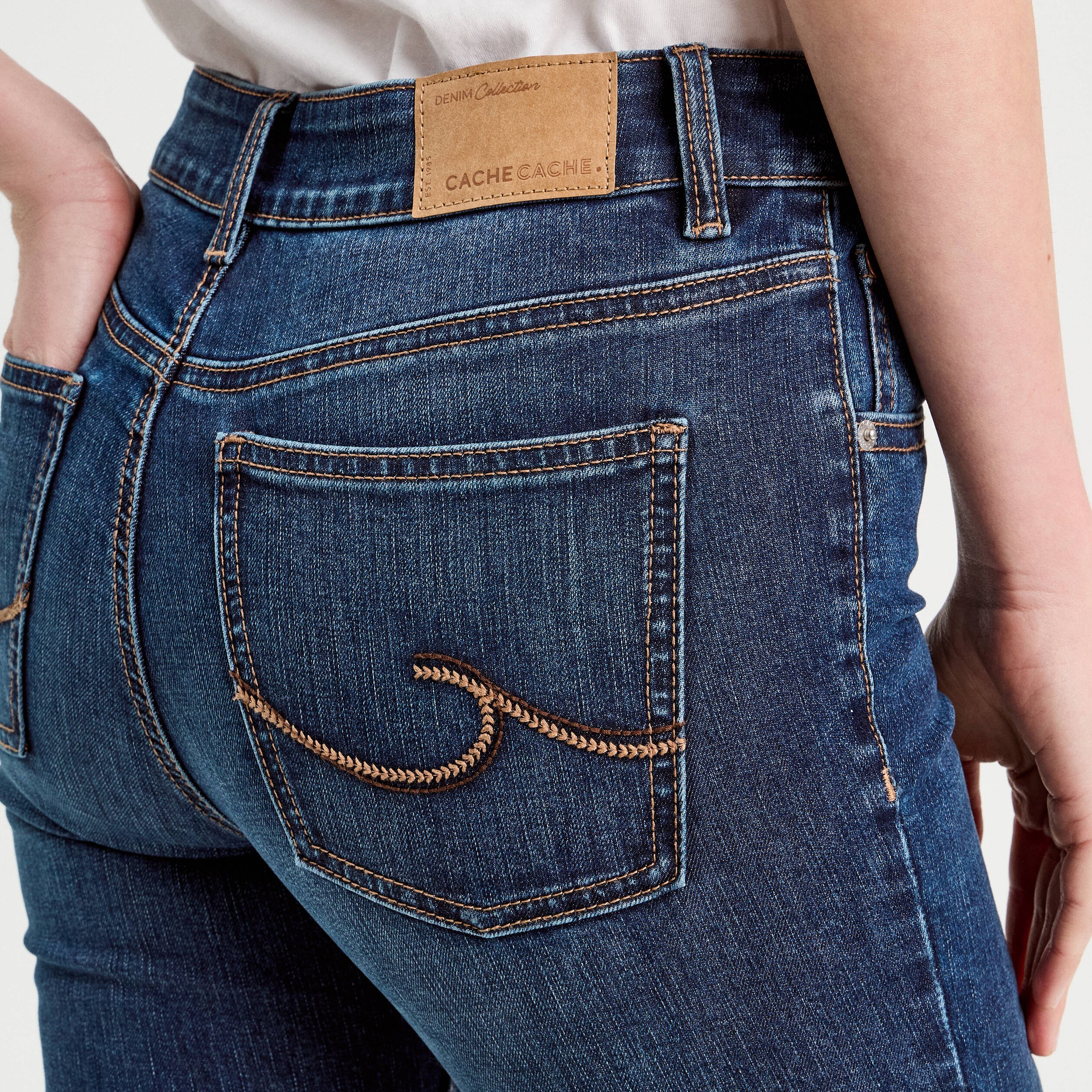 Jean cache cache taille haute sale