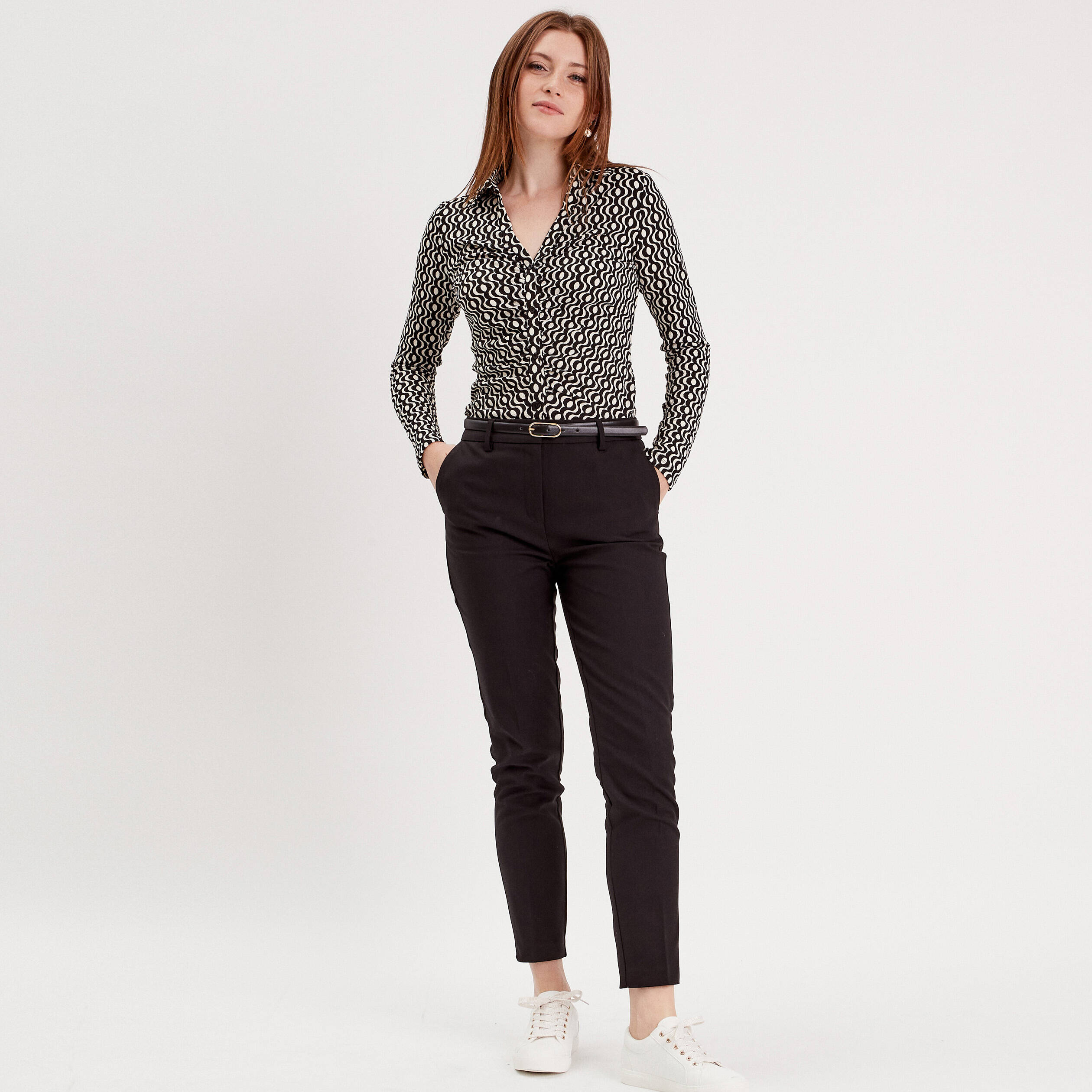 Pantalon cigarette orders noir femme