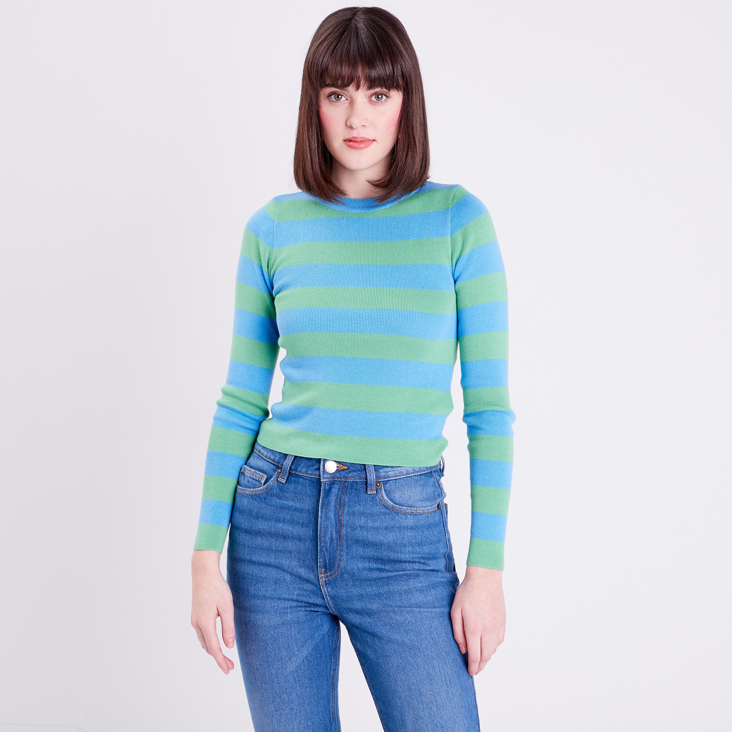 Pull bleu ciel online femme