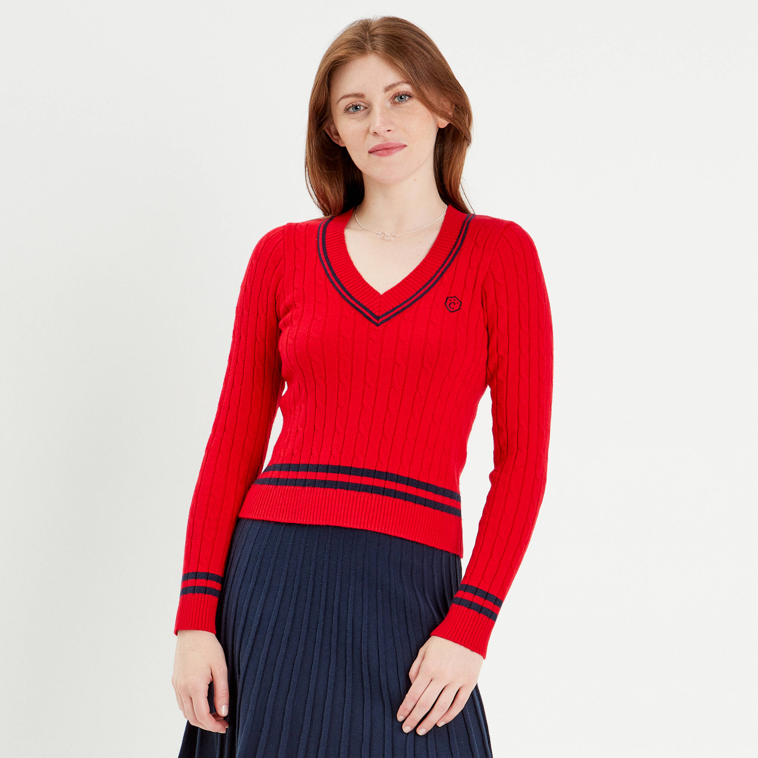 Pull rouge foncé femme sale