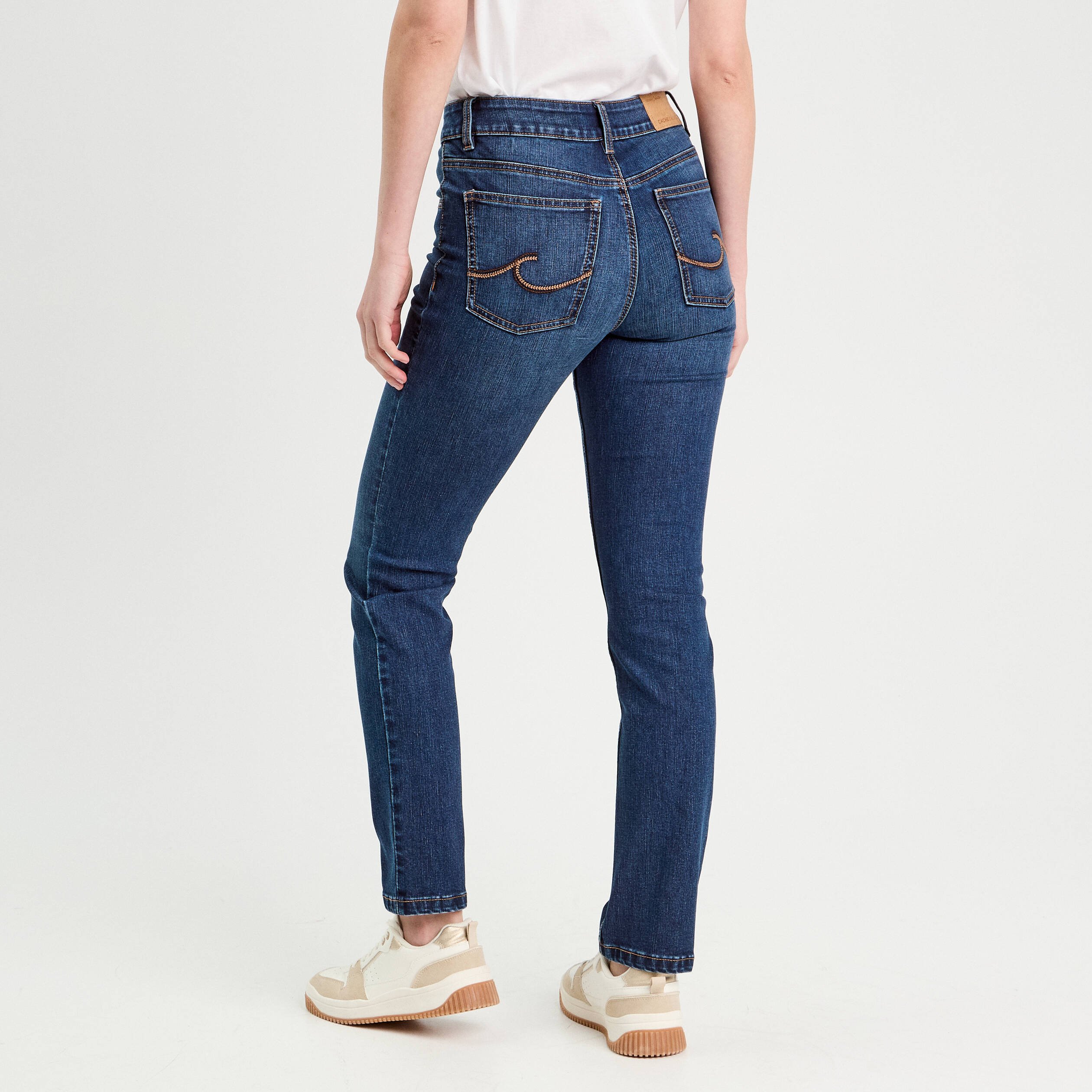 Jeans droit taille haute denim brut femme Vibs