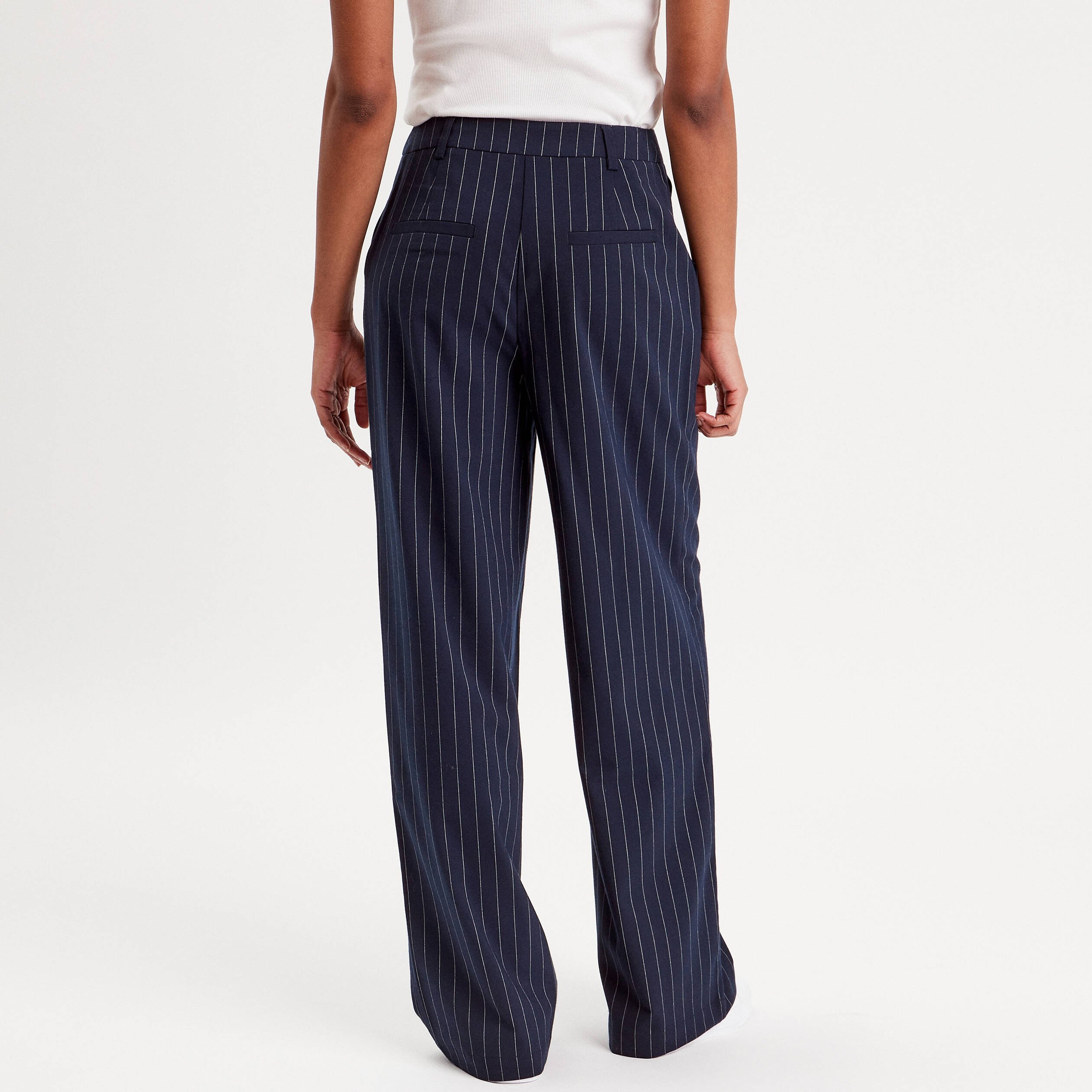 Pantalon large bleu marine femme Vibs