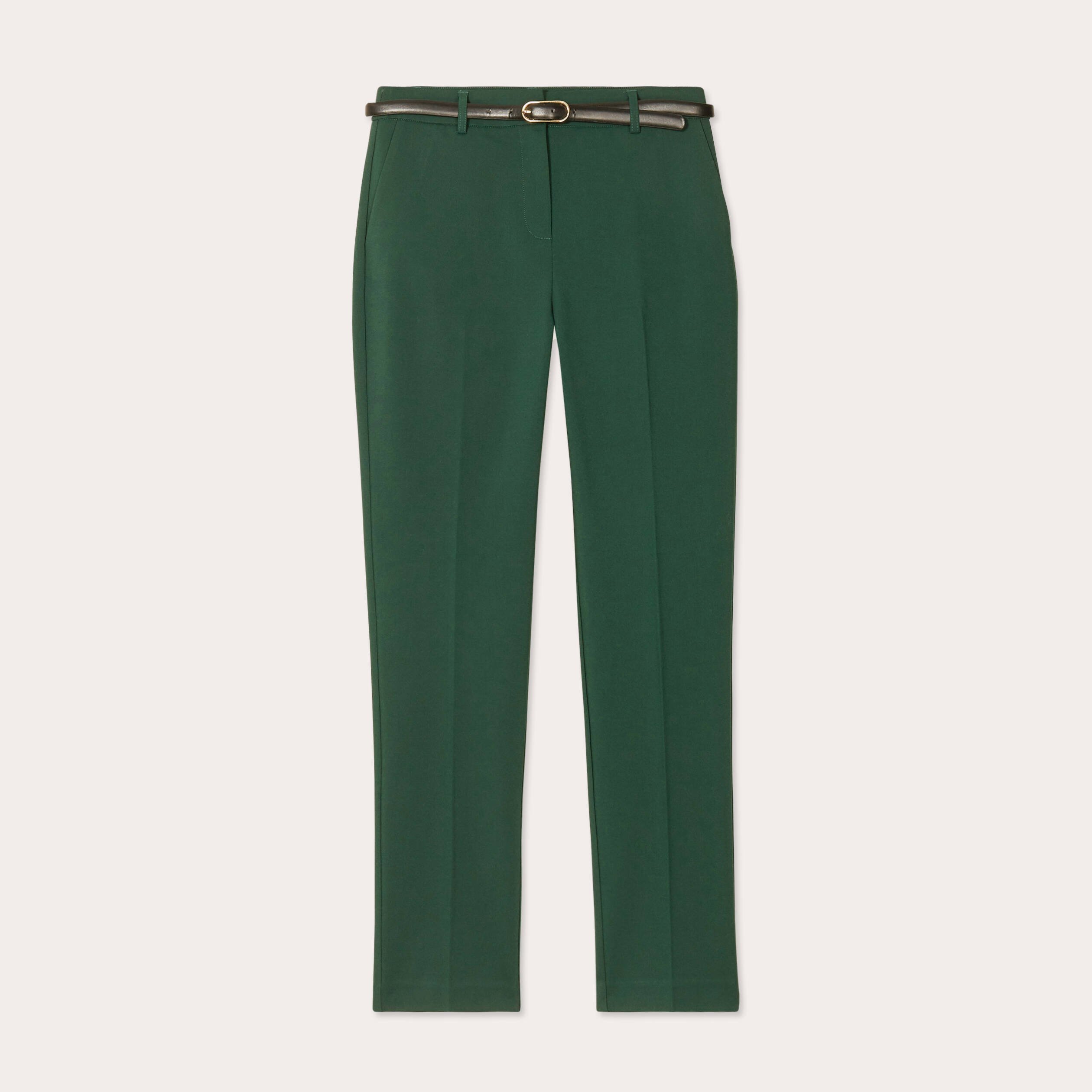 Pantalon cigarette vert sale