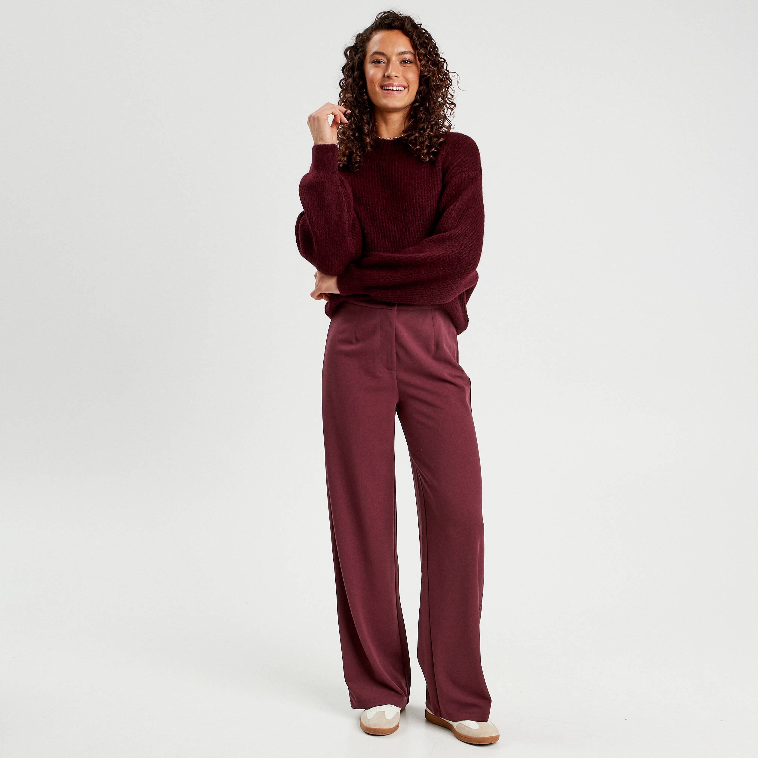 Pantalon prune femme hotsell